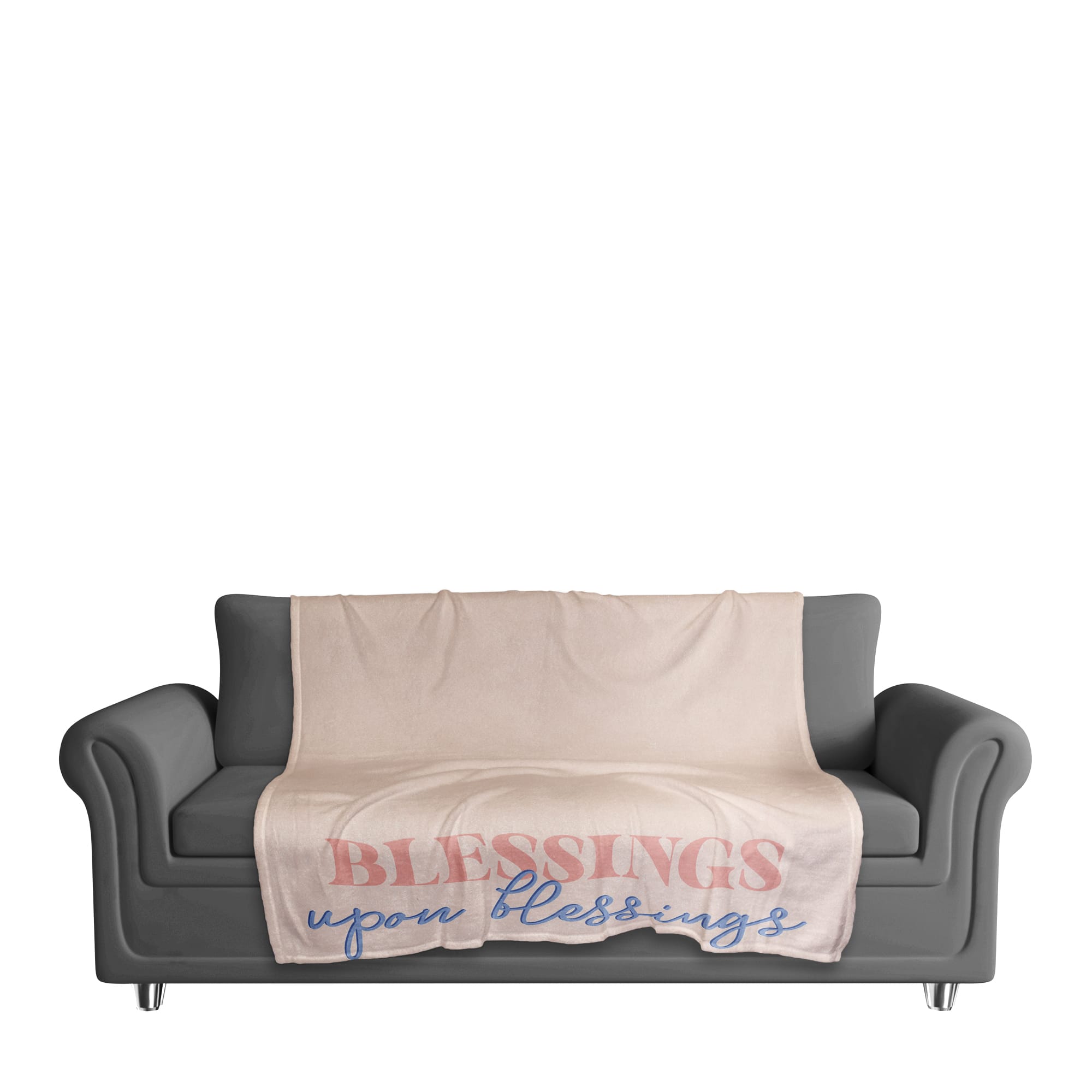50" x 60" Blessings Upon Blessings Coral Fleece Blanket