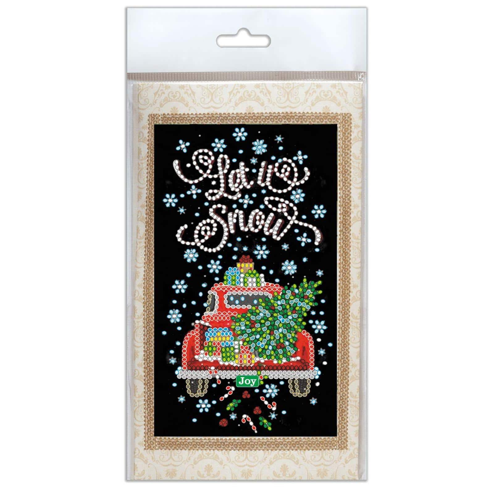 Abris Art Snow Holiday Postcard Cross Stitch Kit