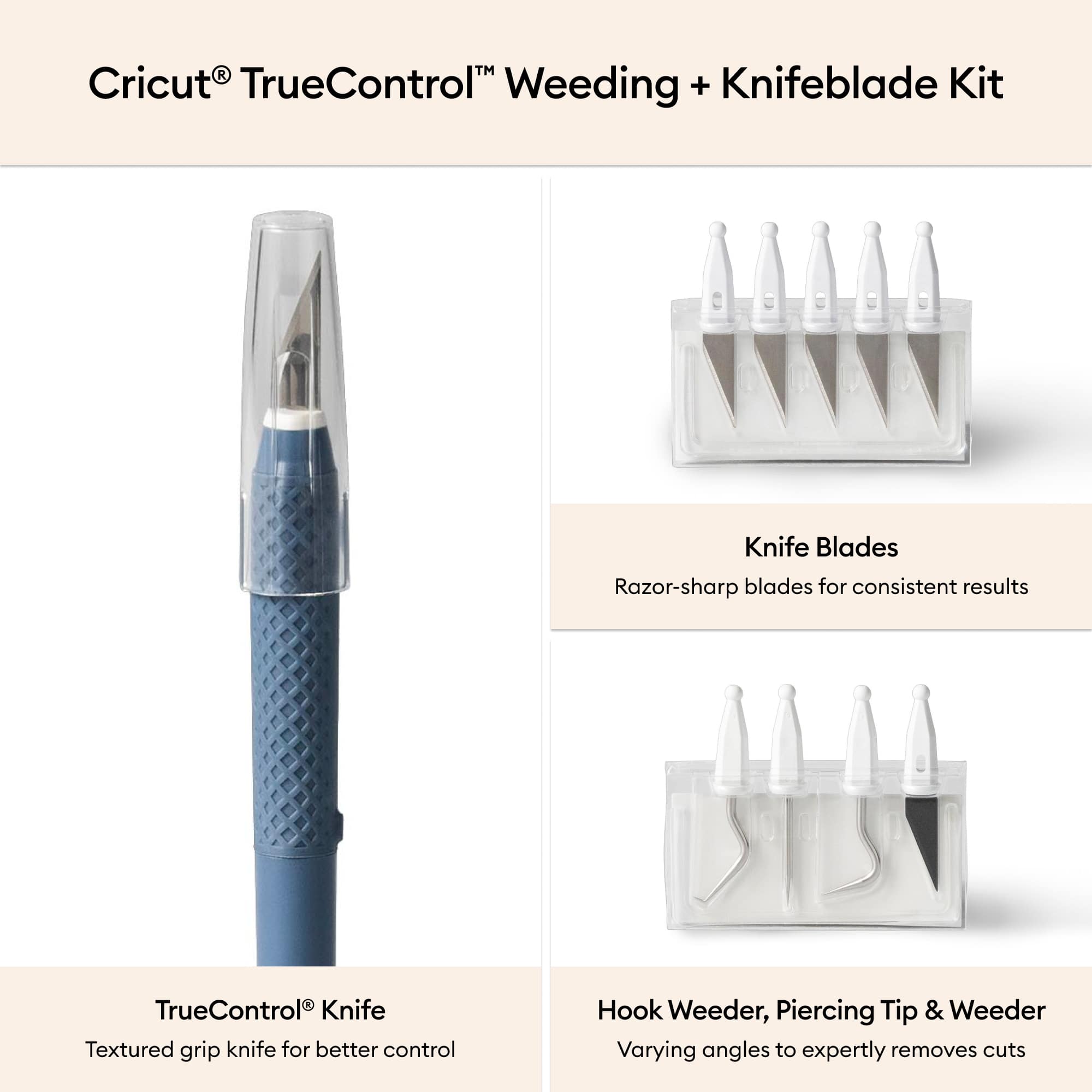 Cricut® TrueControl™ Blue Craft Knife & Weeding Kit