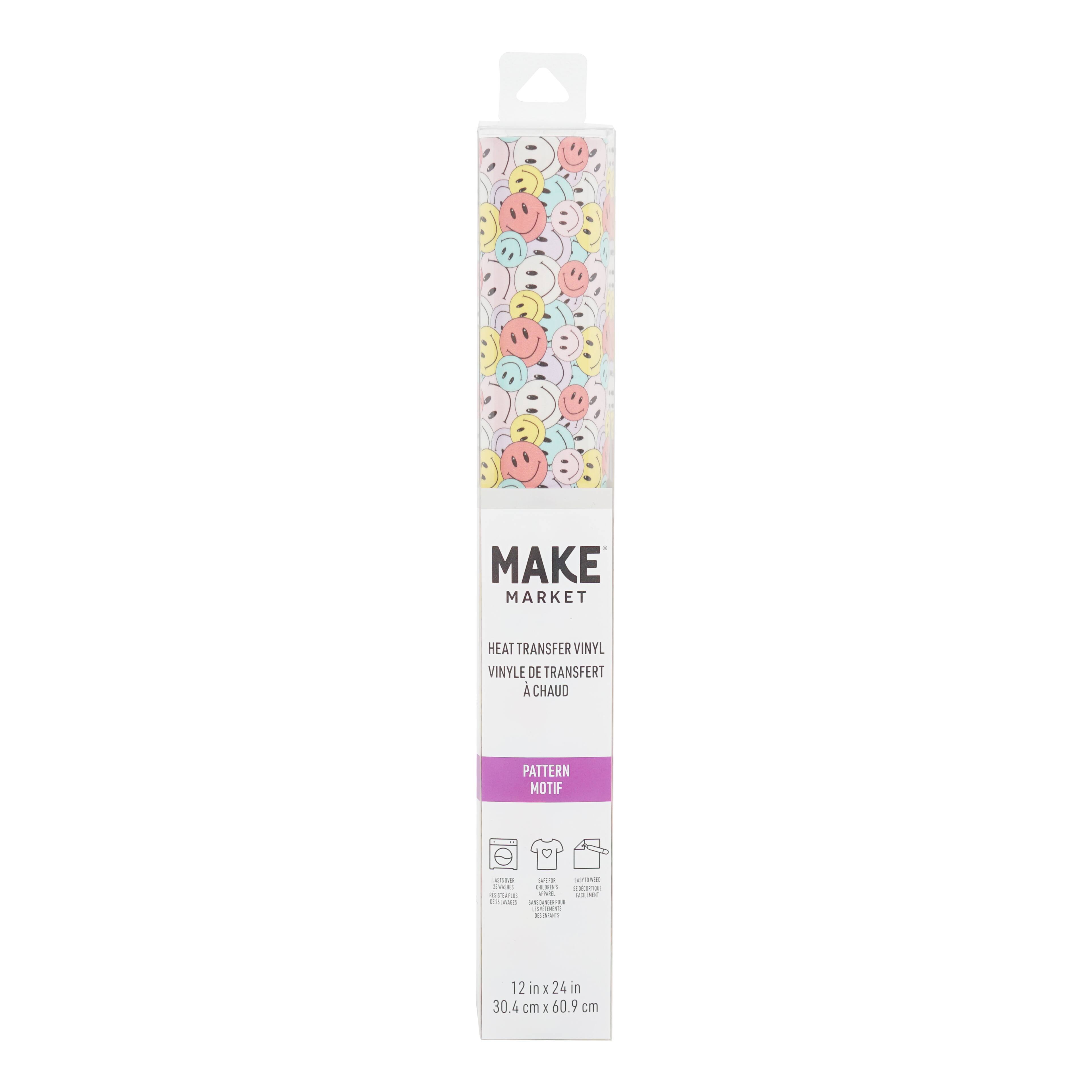12 Pack: Happy Faces Heat Transfer Vinyl by Make Market®