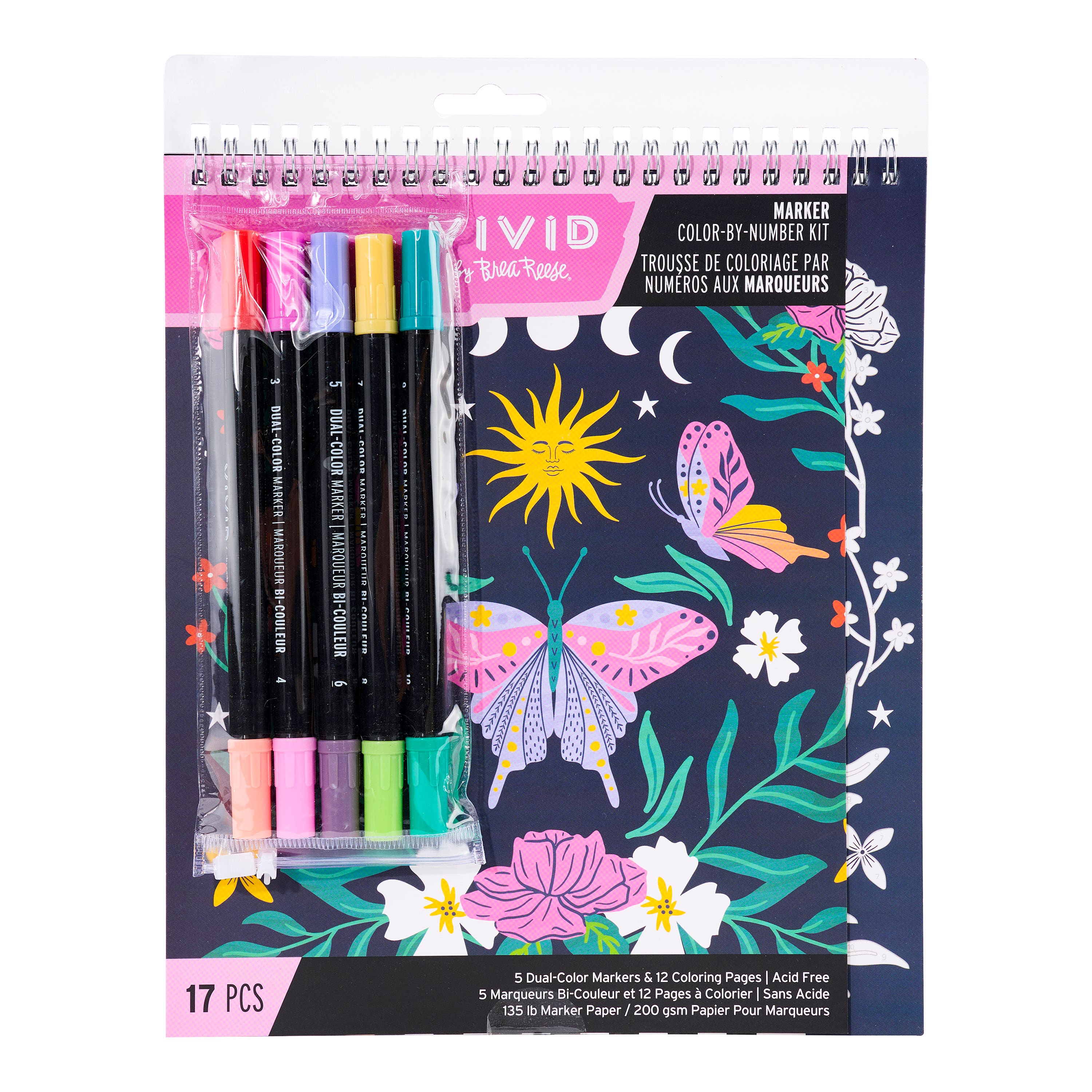 VIVID by Brea Reese® Botanical Marker Color-by-Number Kit