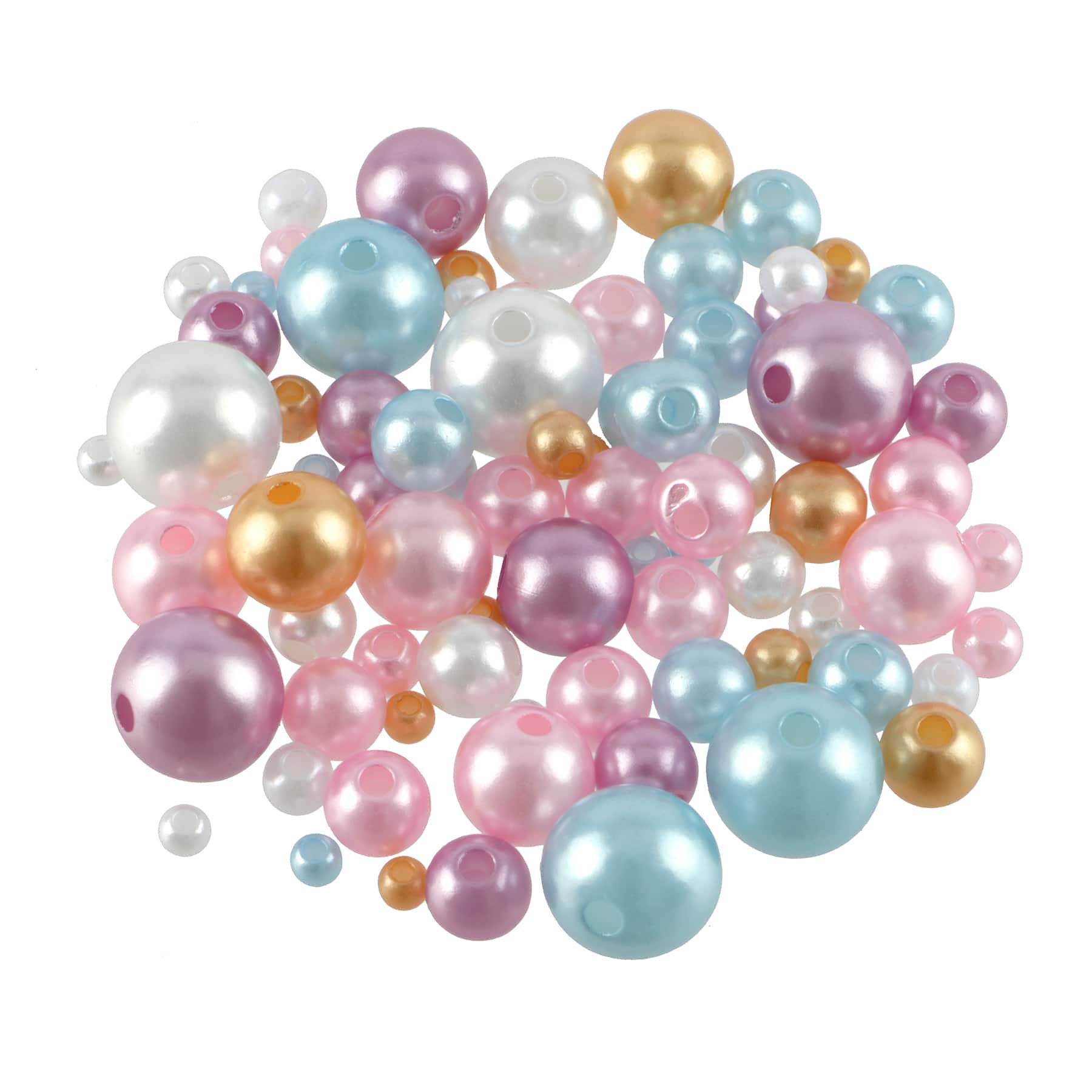 Mixed Gold & Pastel Pearl Plastic Craft Beads, 800ct. by Bead Landing™