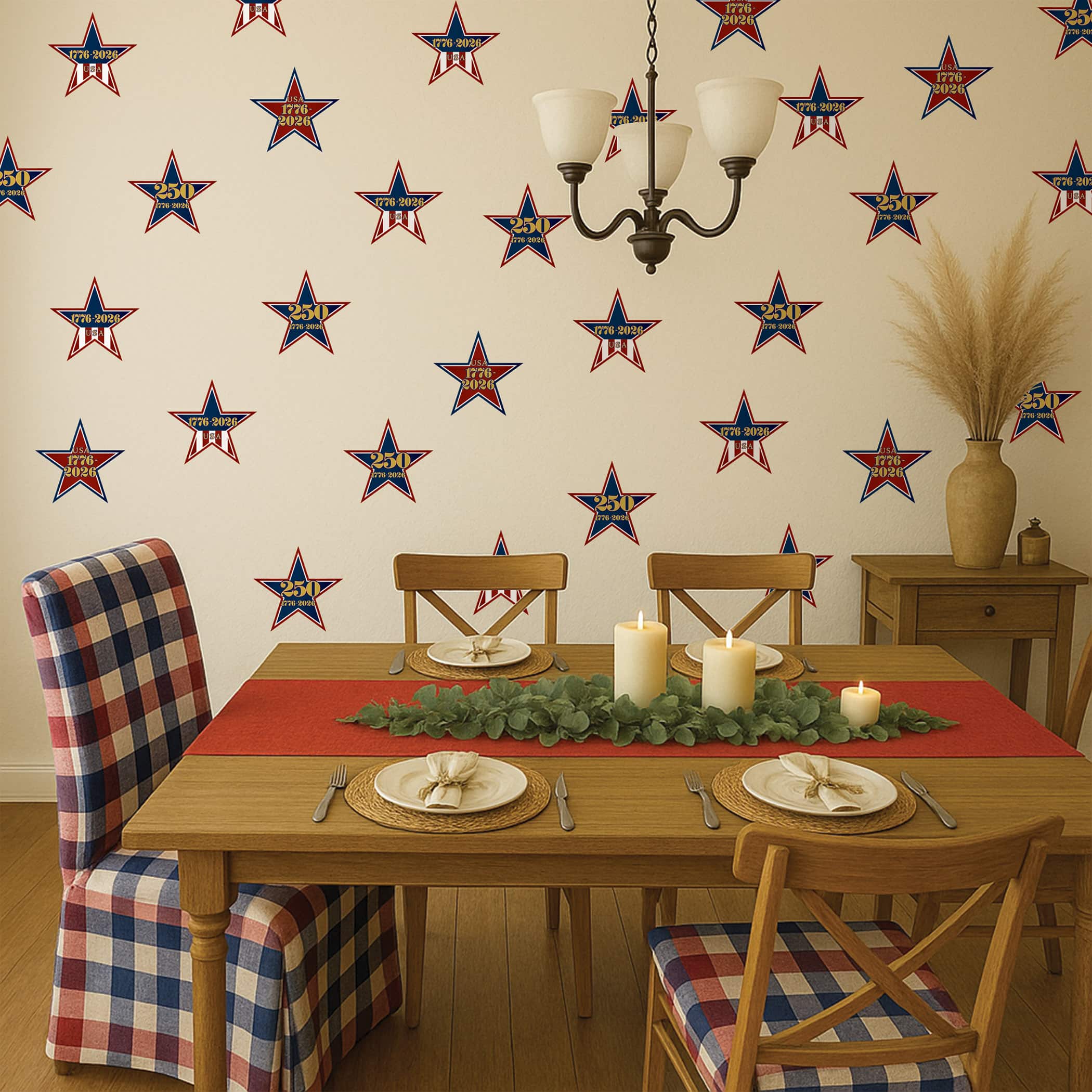Beistle 5.5" Semiquincentennial Mini Star Cutouts, 3 Packs of 10 