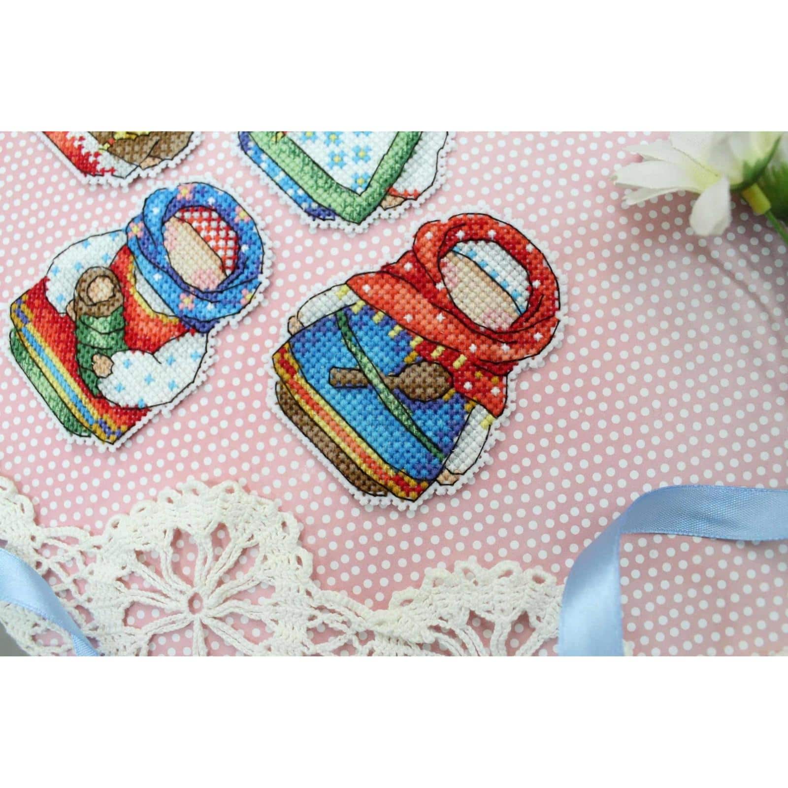 MP Studia Russian Charms Magnets Plastic Canvas Counted Cross Stitch Kit