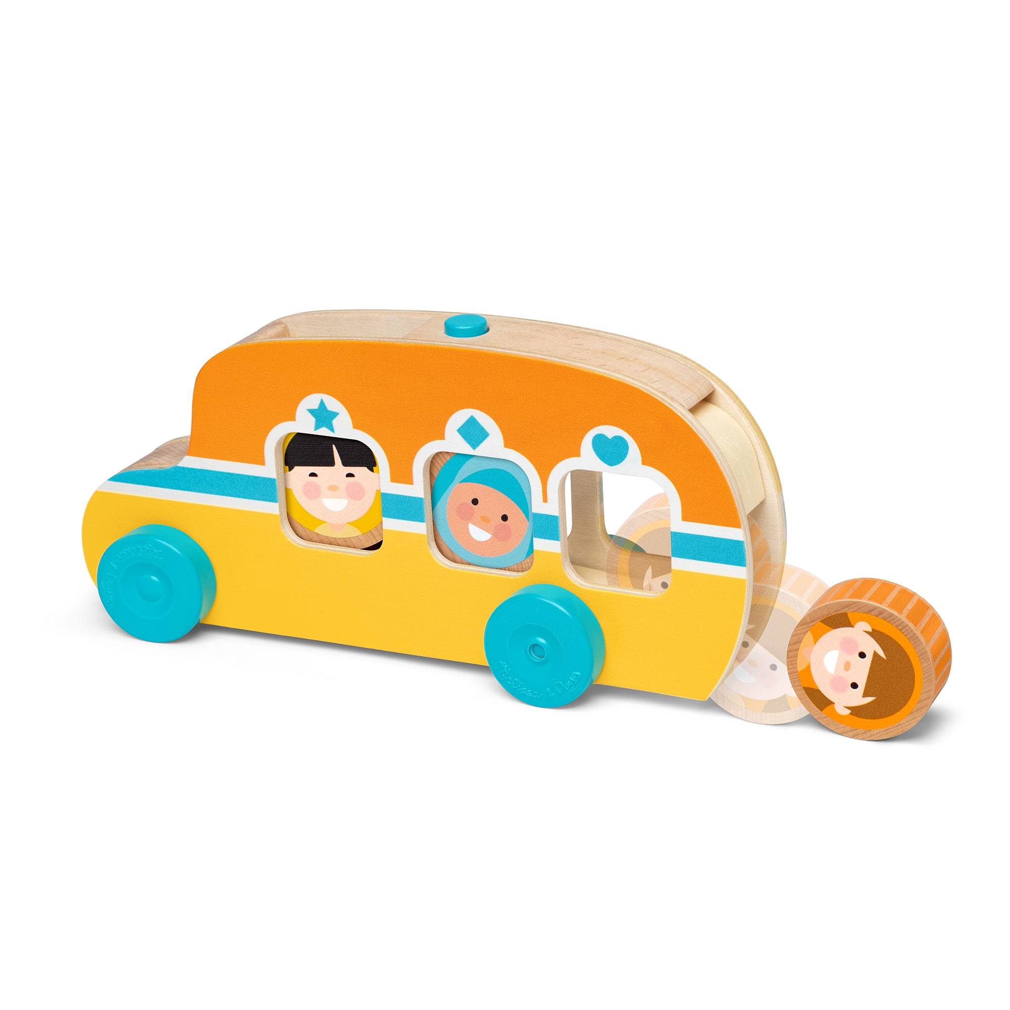 Melissa & Doug® GO TOTs™ Wooden Roll & Ride Bus Play Set