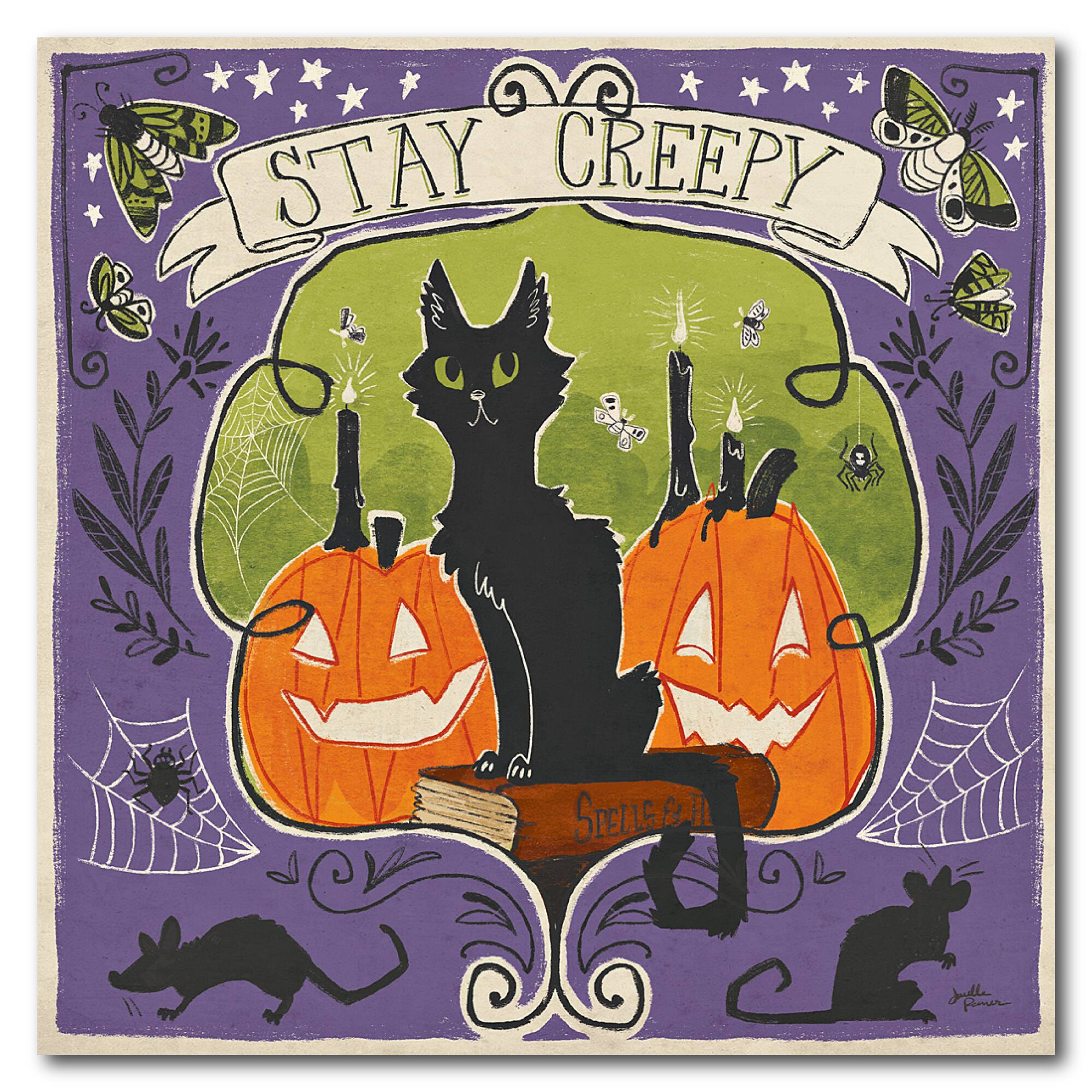 Michaels, Courtside Market® Stay Creepy V Gallery-Wrapped Canvas Wall Art – Category: Halloween Wall Decor