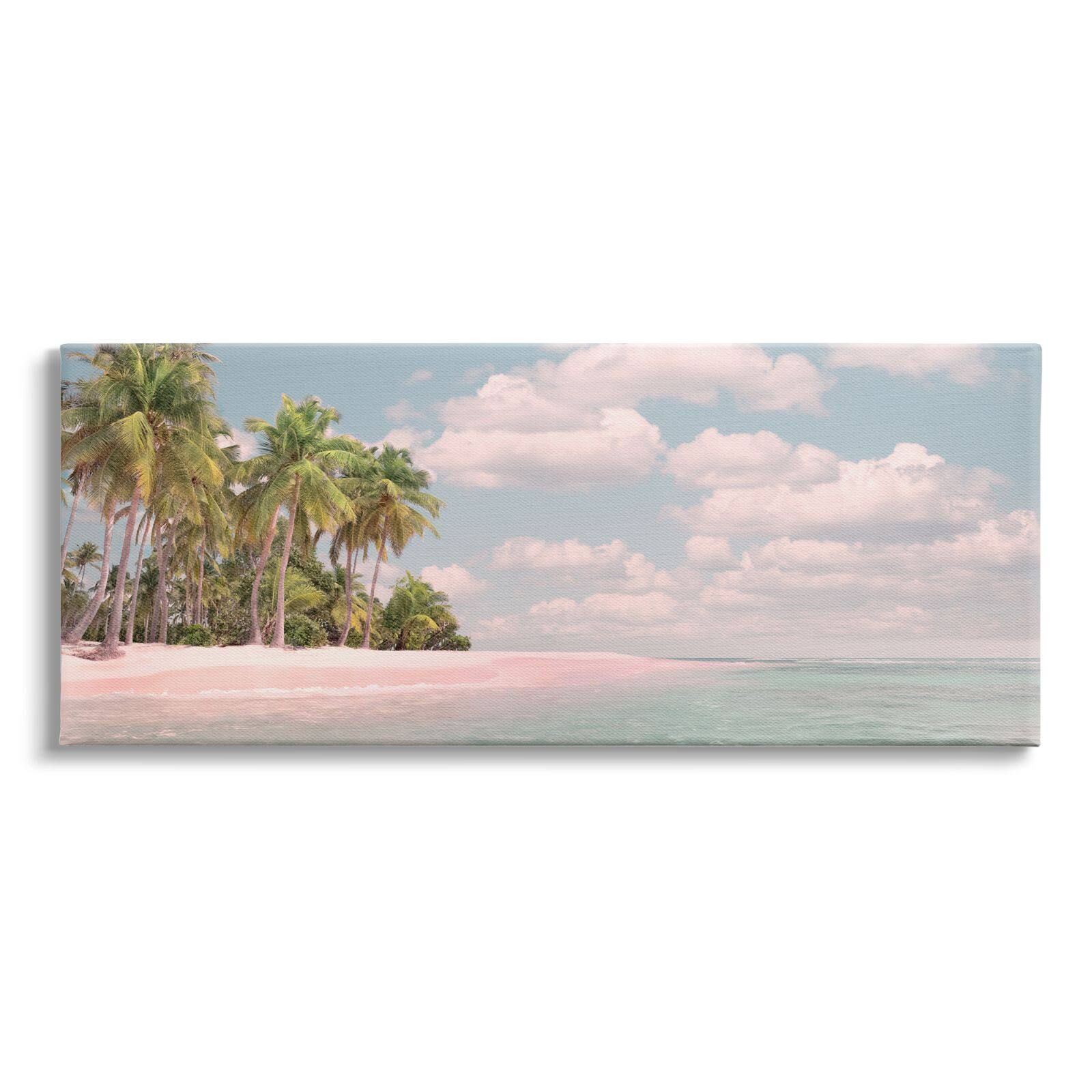 Stupell Industries Clear Water Tropical Beach Coast Sun Bleached Photography Canvas Wall Art