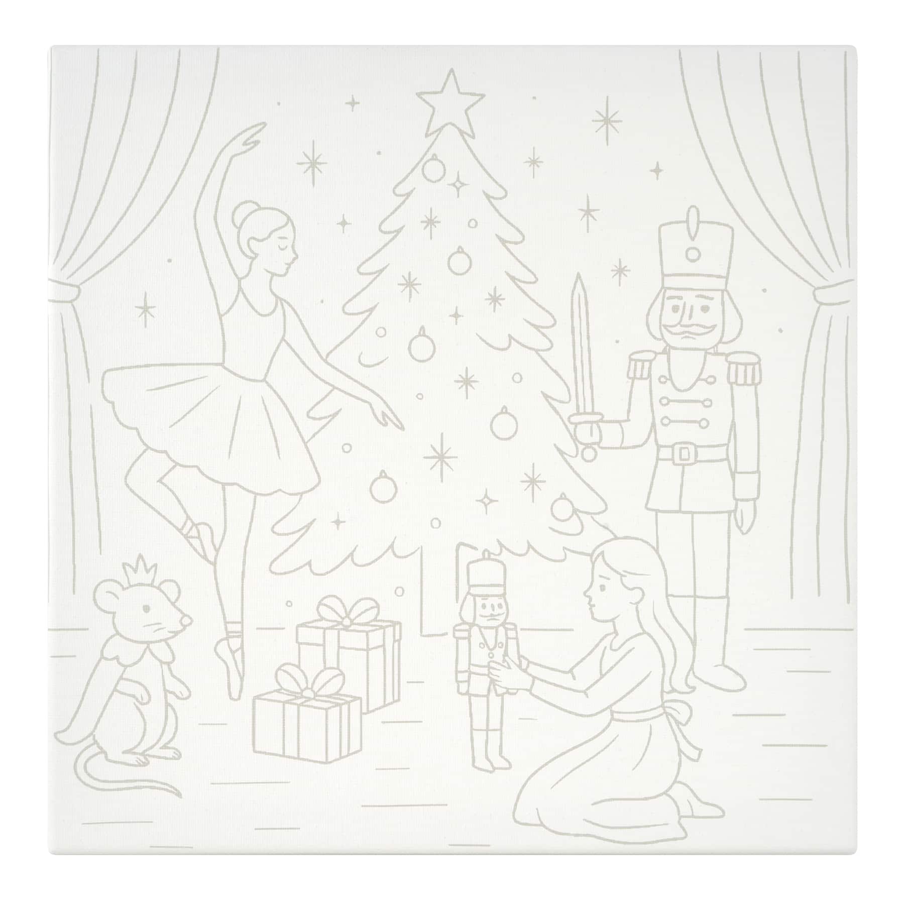 11" x 11" Christmas Ballet Canvas Painting Kit by Artist's Loft®