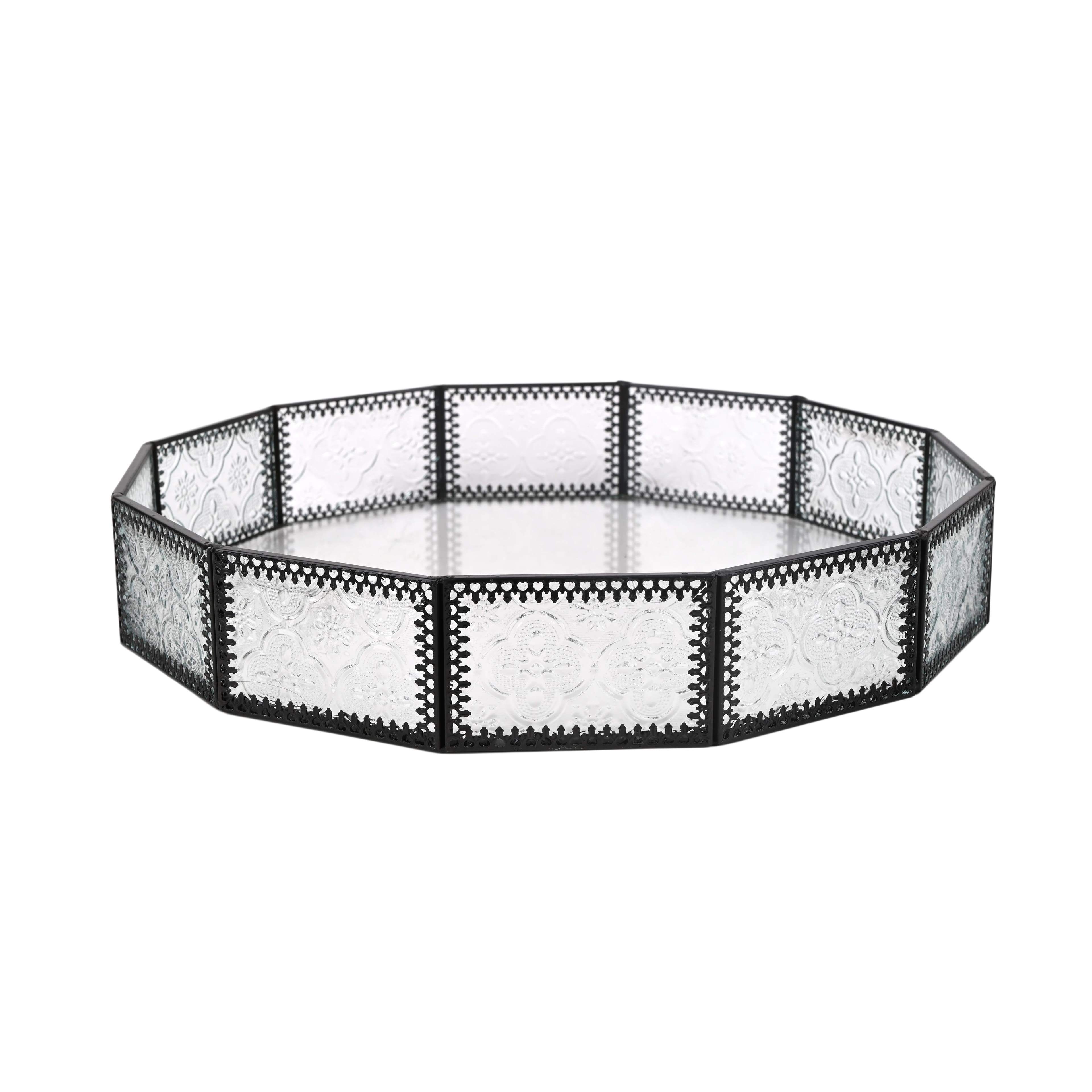 12" Etched Round Glass Tray by Ashland®