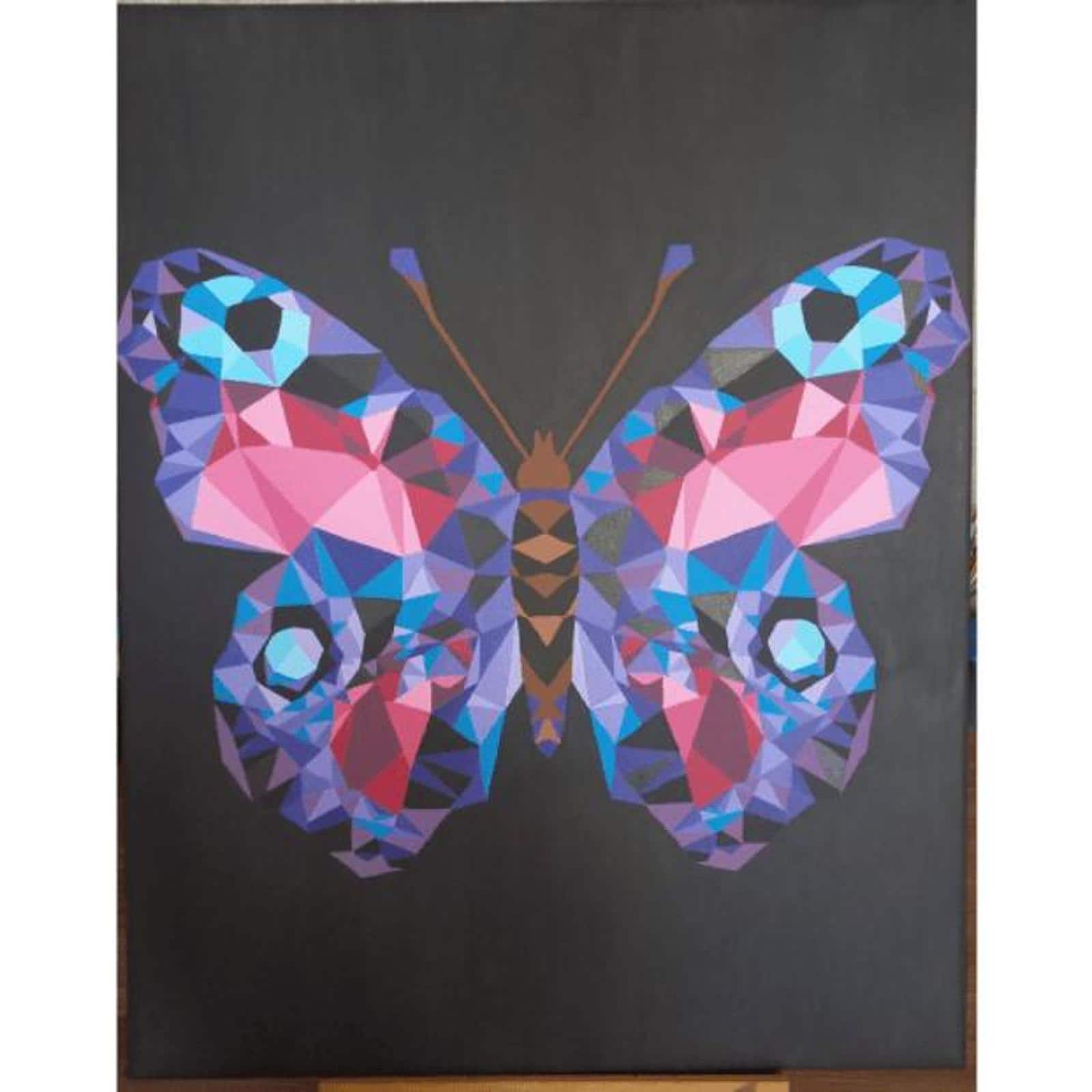 Crafting Spark Celebration Poly Butterfly Painting by Numbers Kit