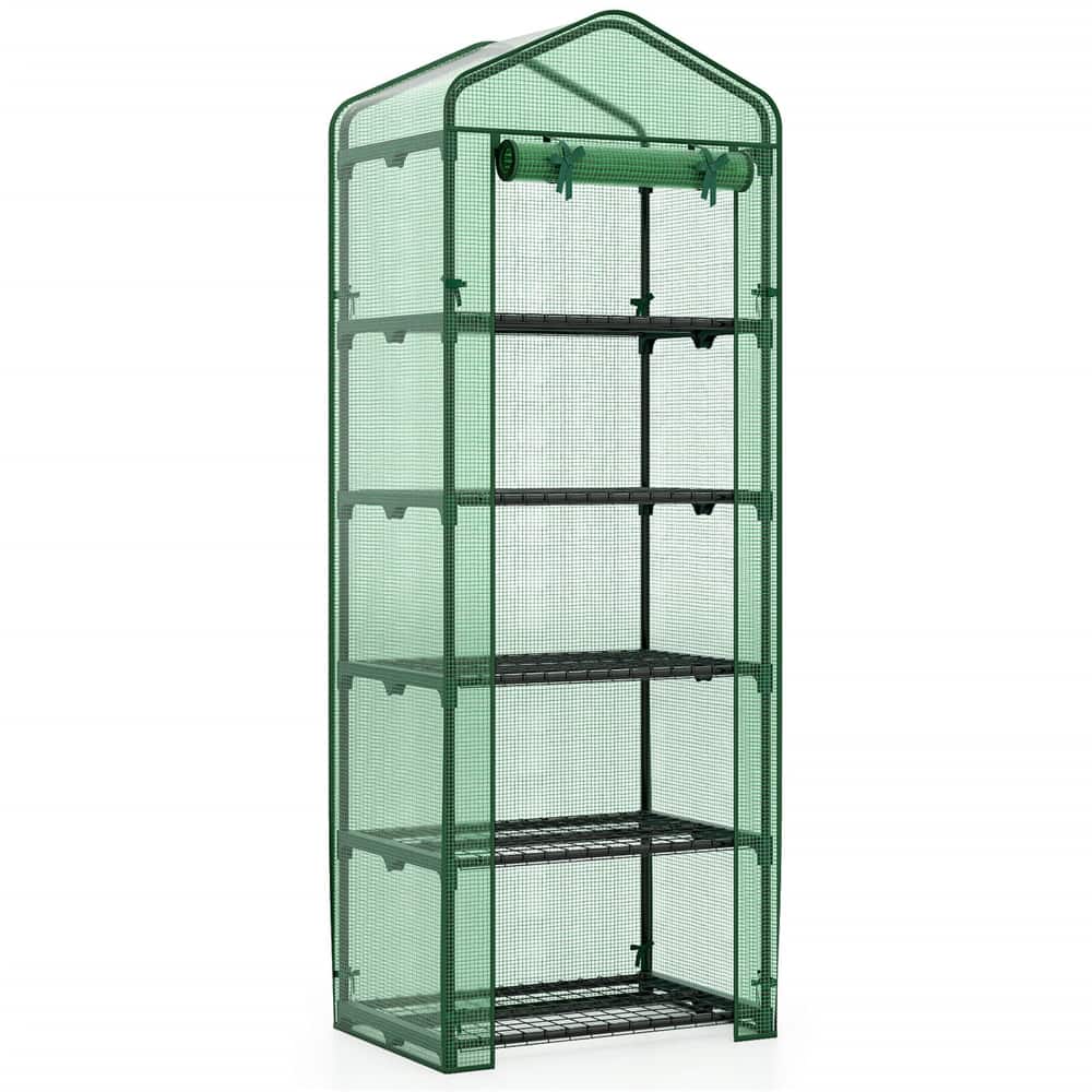 Costway 27" x 19" x 75" Mini Greenhouse with 5 Tier Shelves