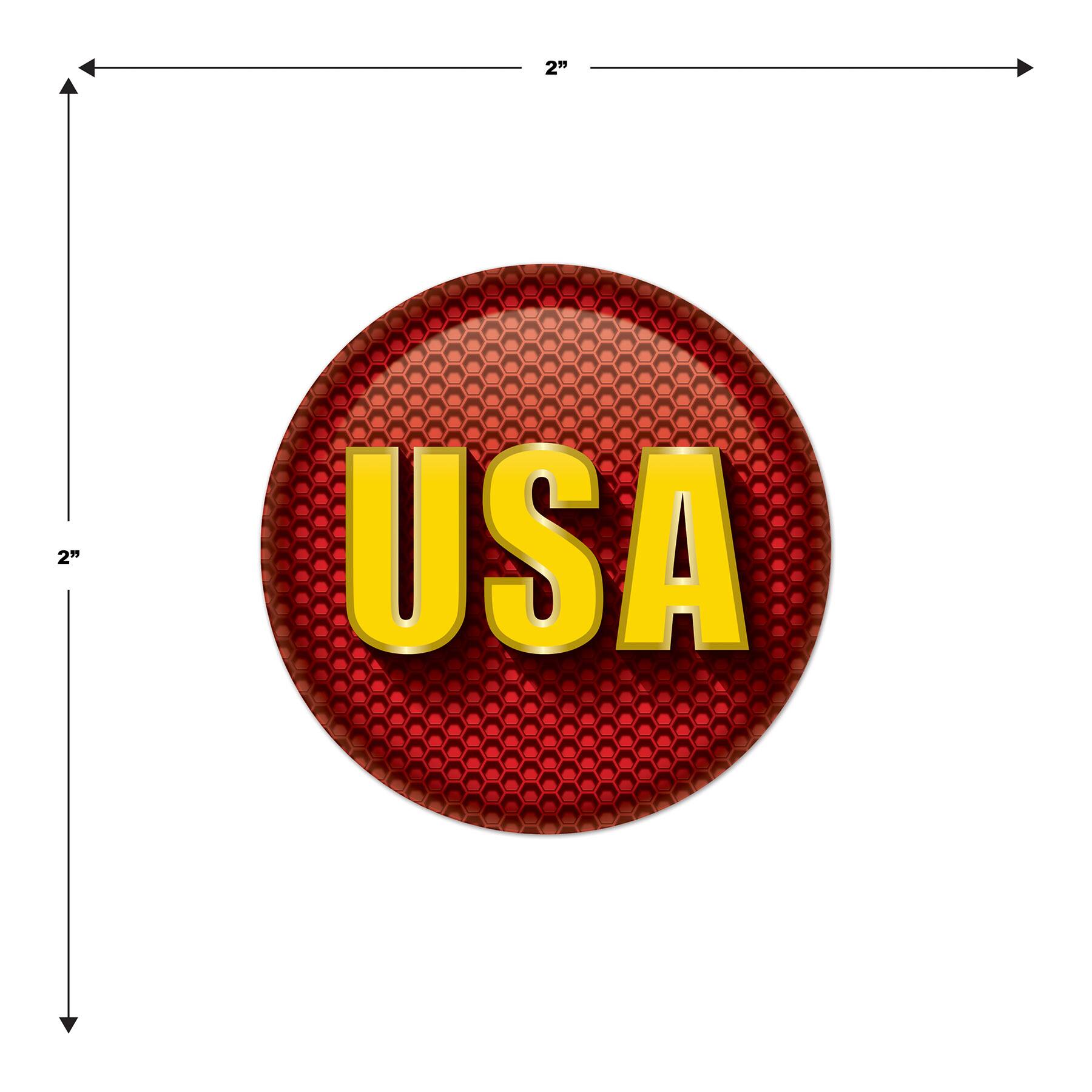 Beistle 2" USA Patriotic Buttons, 6ct.