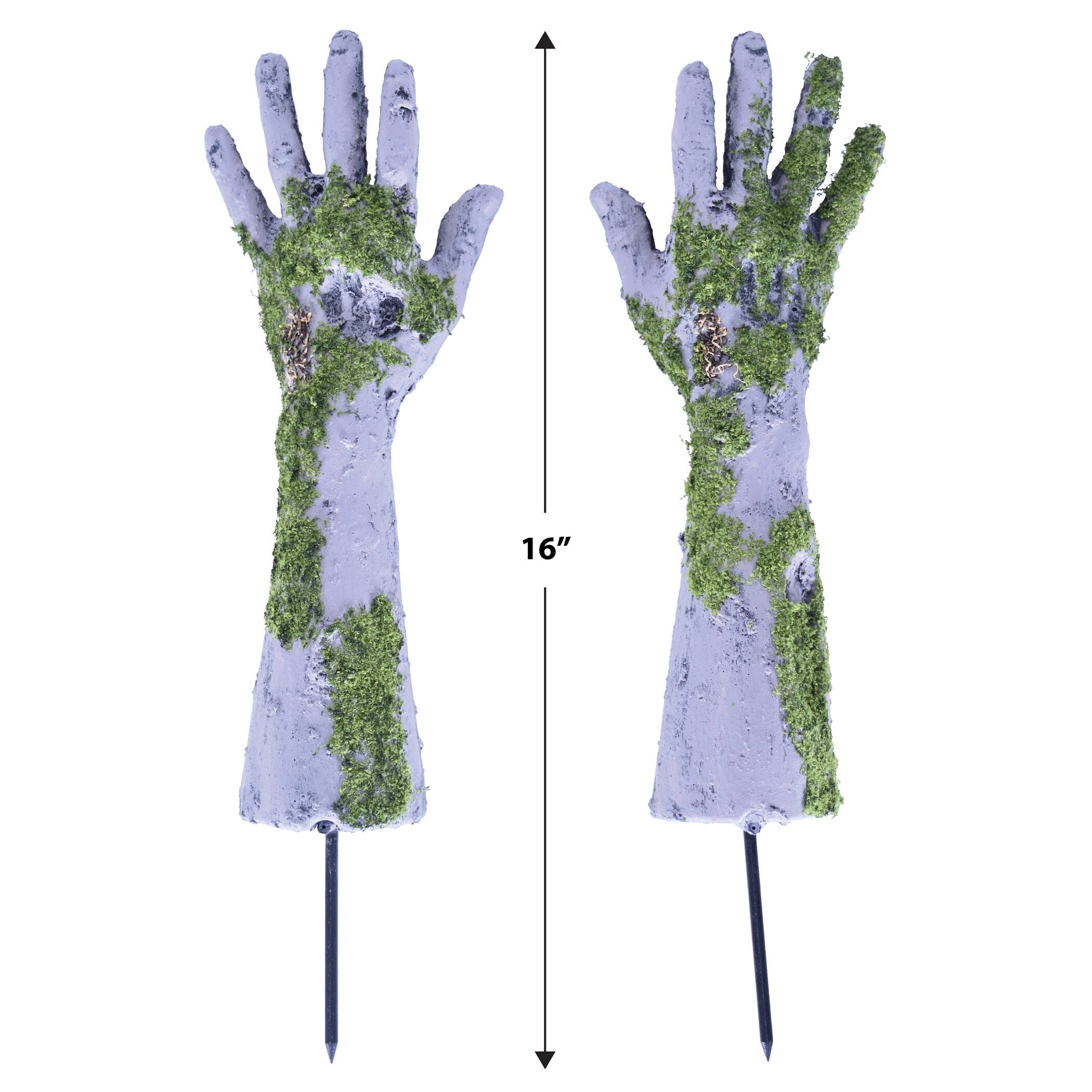 Beistle Zombie Hand Plastic Yard Stakes Set