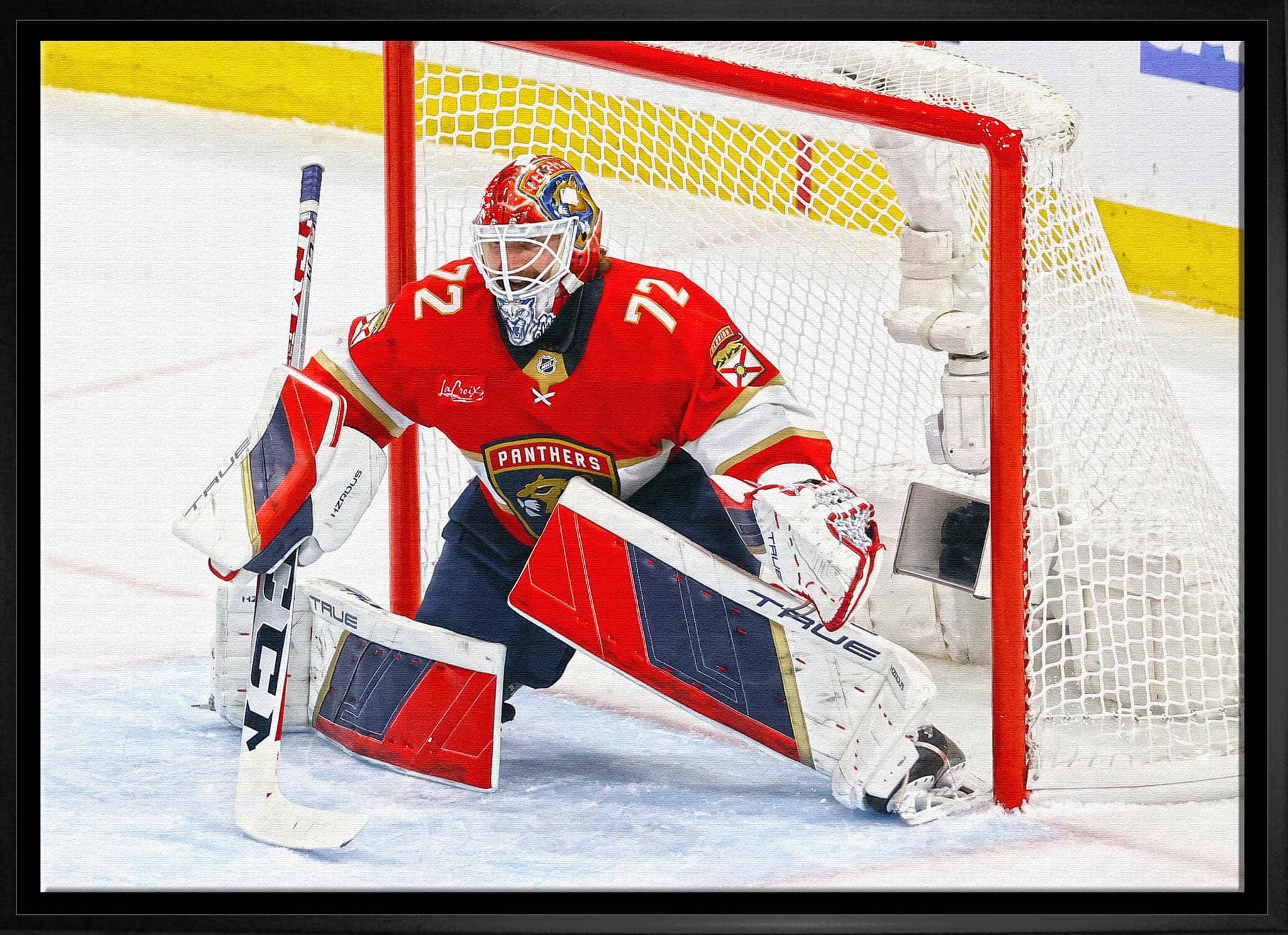 Sergei Bobrovsky 20" x 29" Framed Canvas Panthers 31.5" x 22.5"