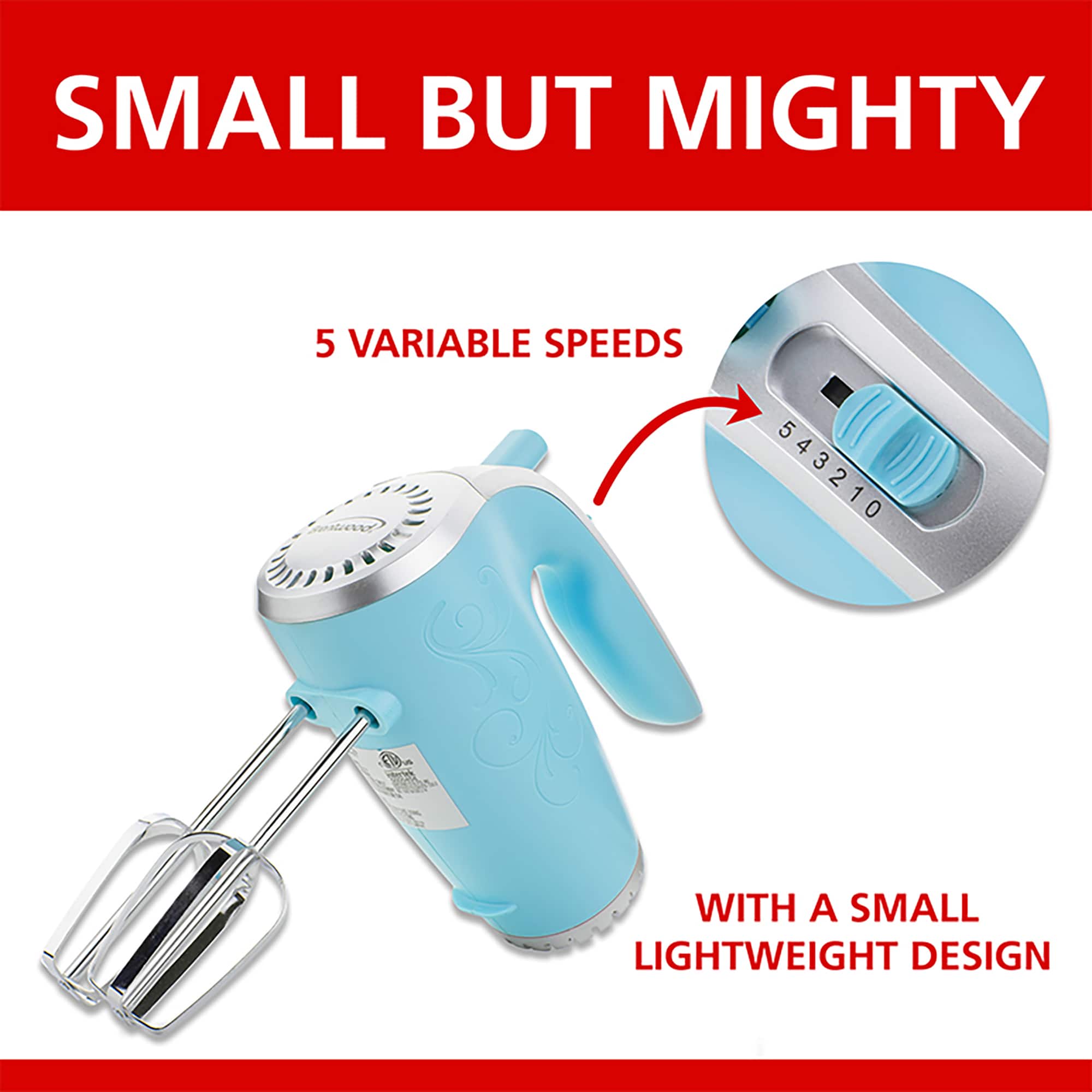 Brentwood Lightweight 5-Speed Electric Hand Mixer