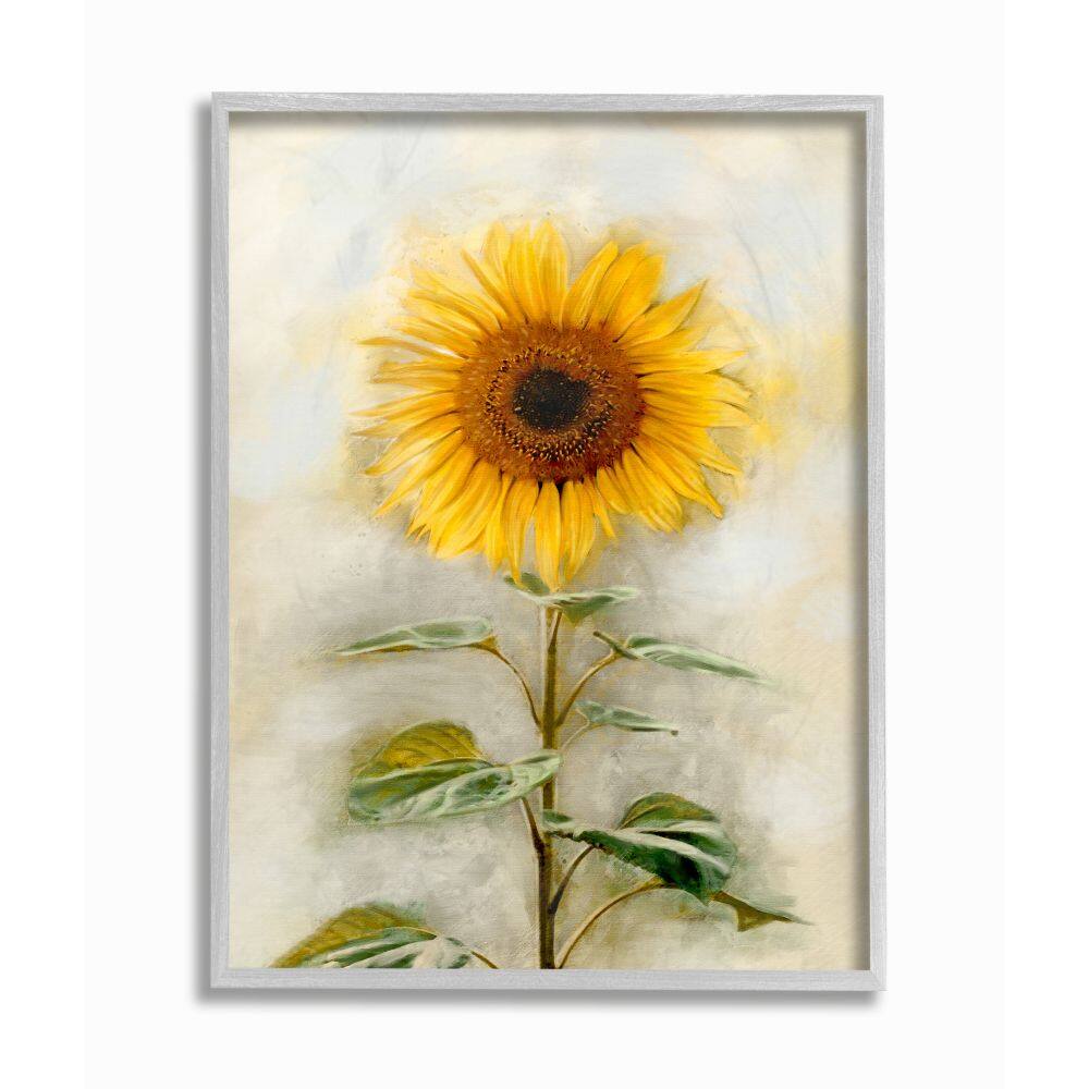 Stupell Industries Sunflower Summer Bloom with Stalk Framed Wall Art