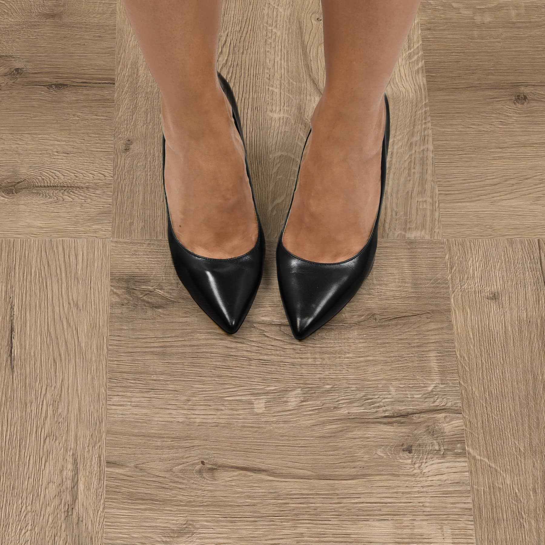 FloorPops Pickling Peel & Stick Floor Tiles
