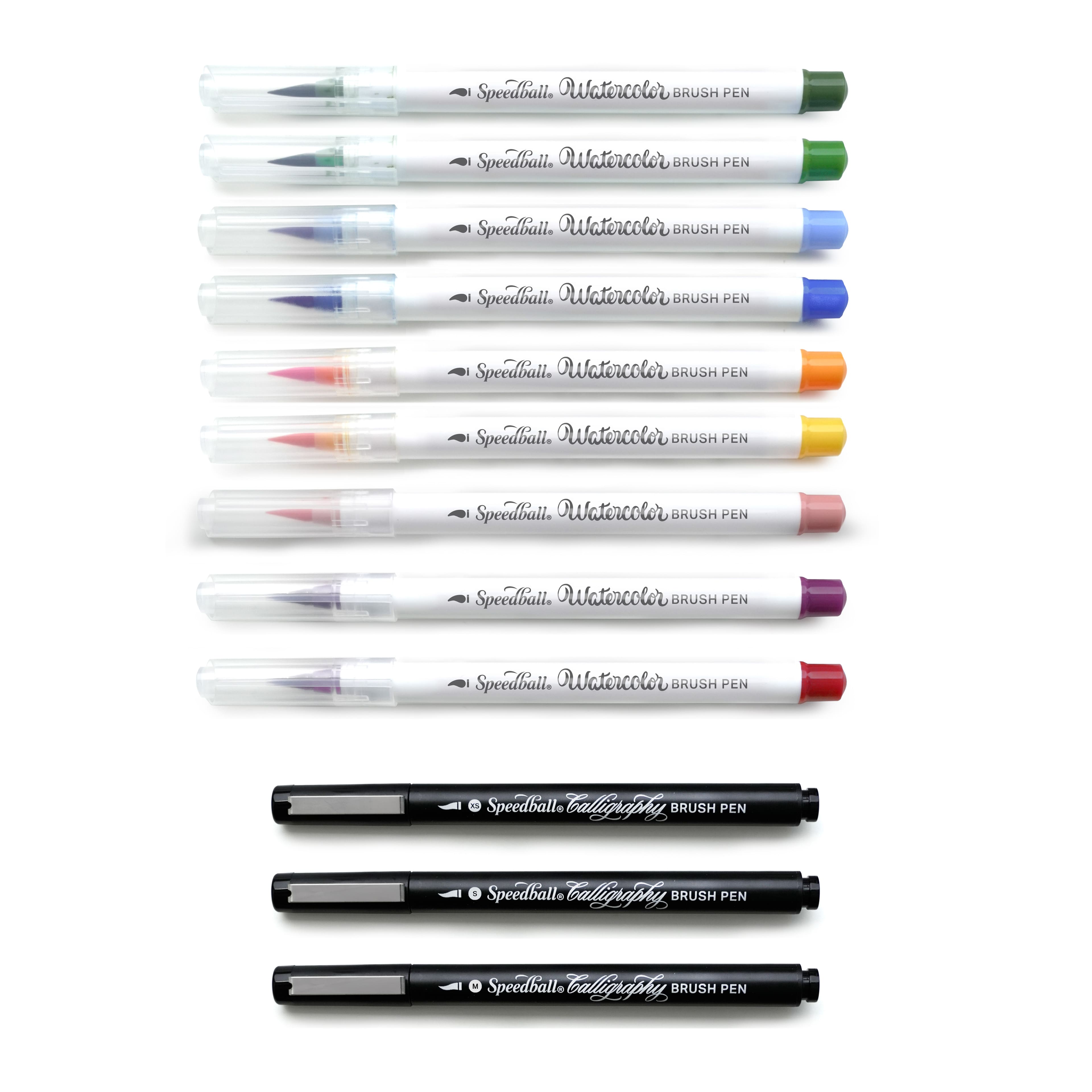 Speedball® Hand-Lettering Calligraphy & Watercolour Brush Marker Set