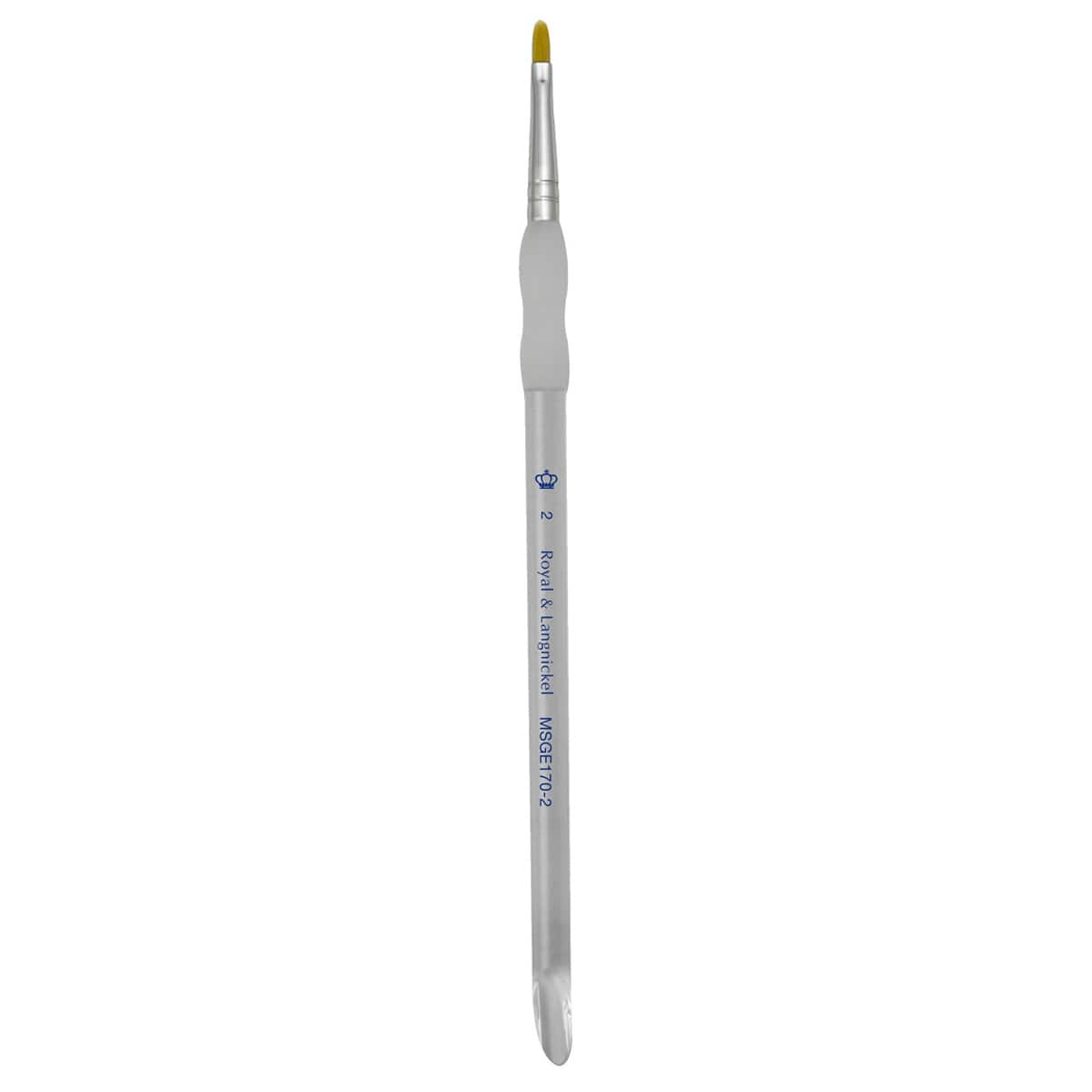 12 Pack: Royal & Langnickel® Soft-Grip™ Golden Taklon Short Handle Filbert Brush