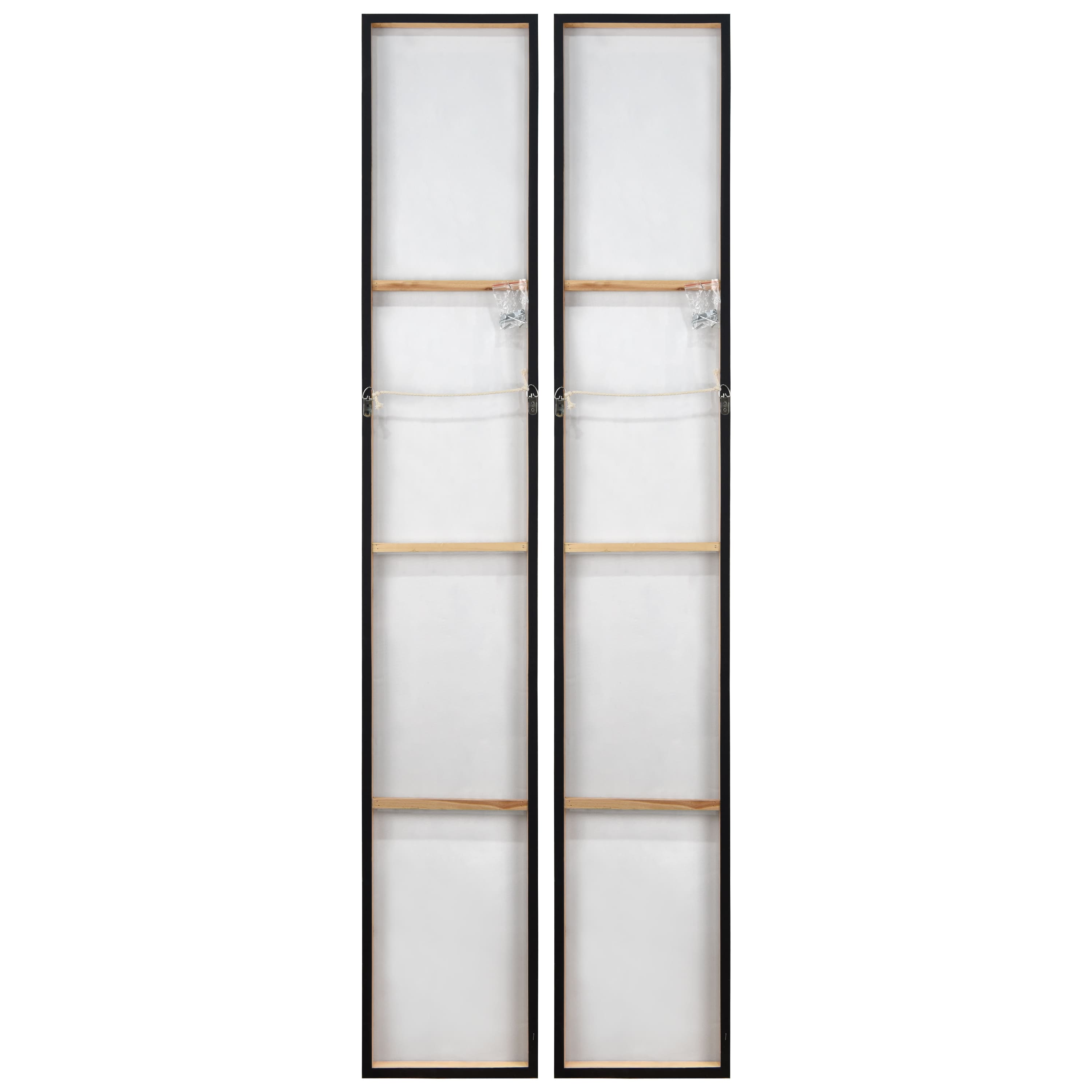 Empire Art Direct 72" x 12" Cosmopolitan Textured & Metallic Hand Painted Canvas Wall Art, 2ct.