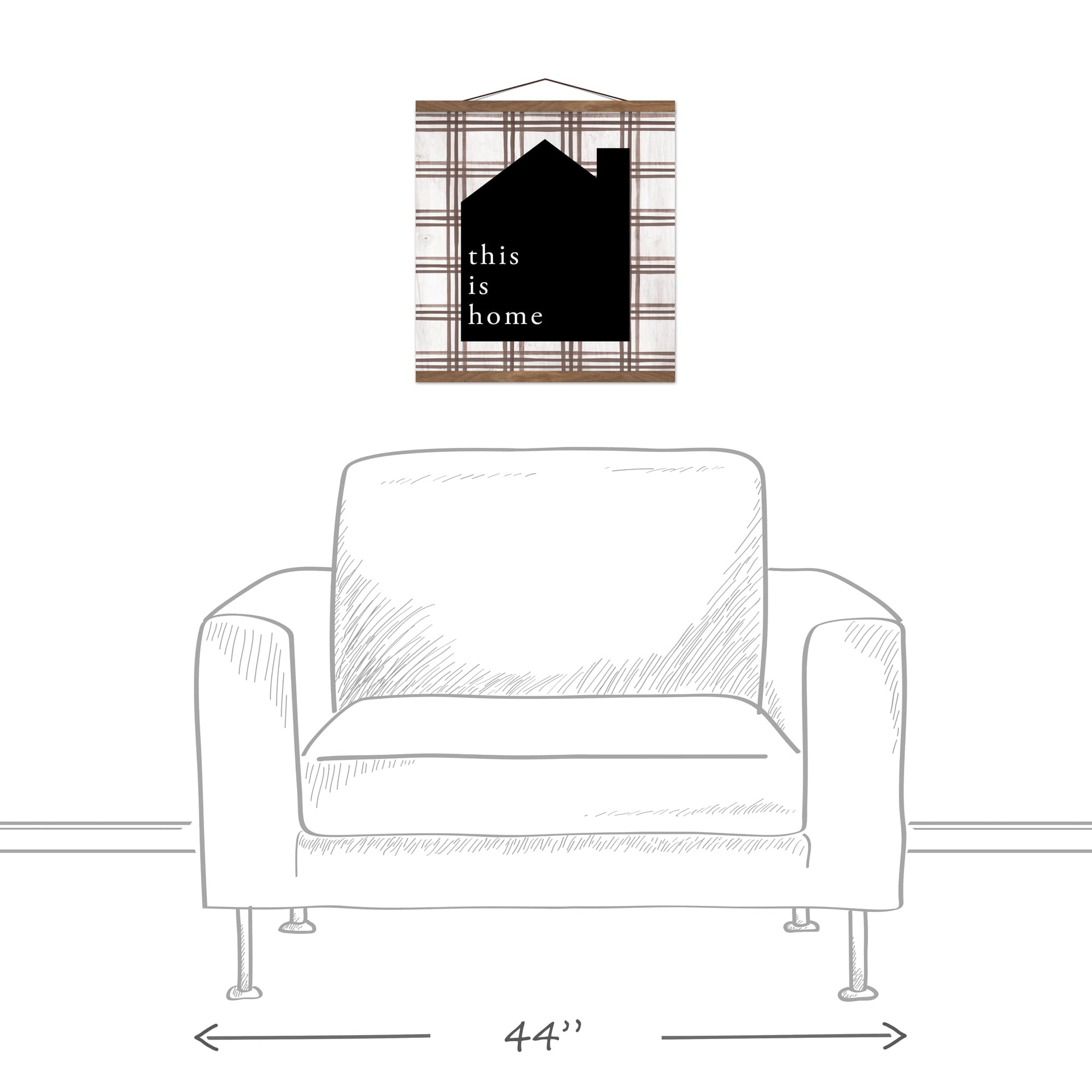 This is Home Teak Hanging Canvas