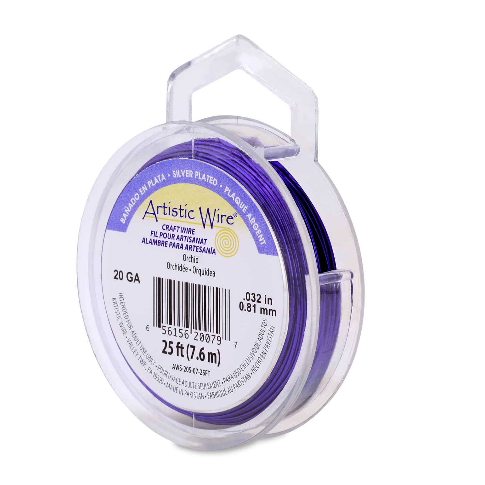 Artistic Wire® 20 Gauge Silver Plated Tarnish Resistant Colored Copper Craft Wire, 25ft.