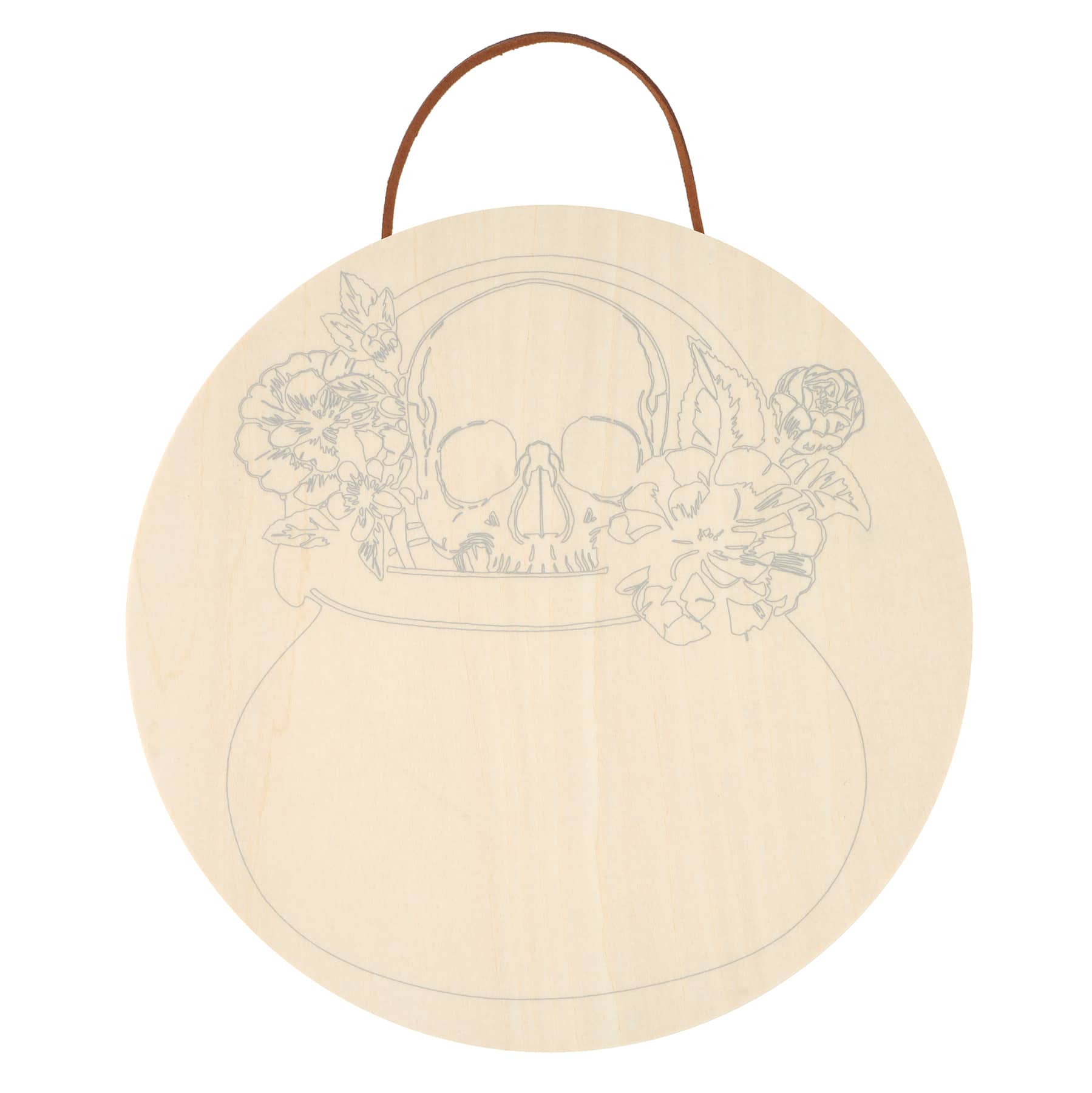 8" Skull Paint-by-Number Plywood Surface Kit by Artist's Loft®