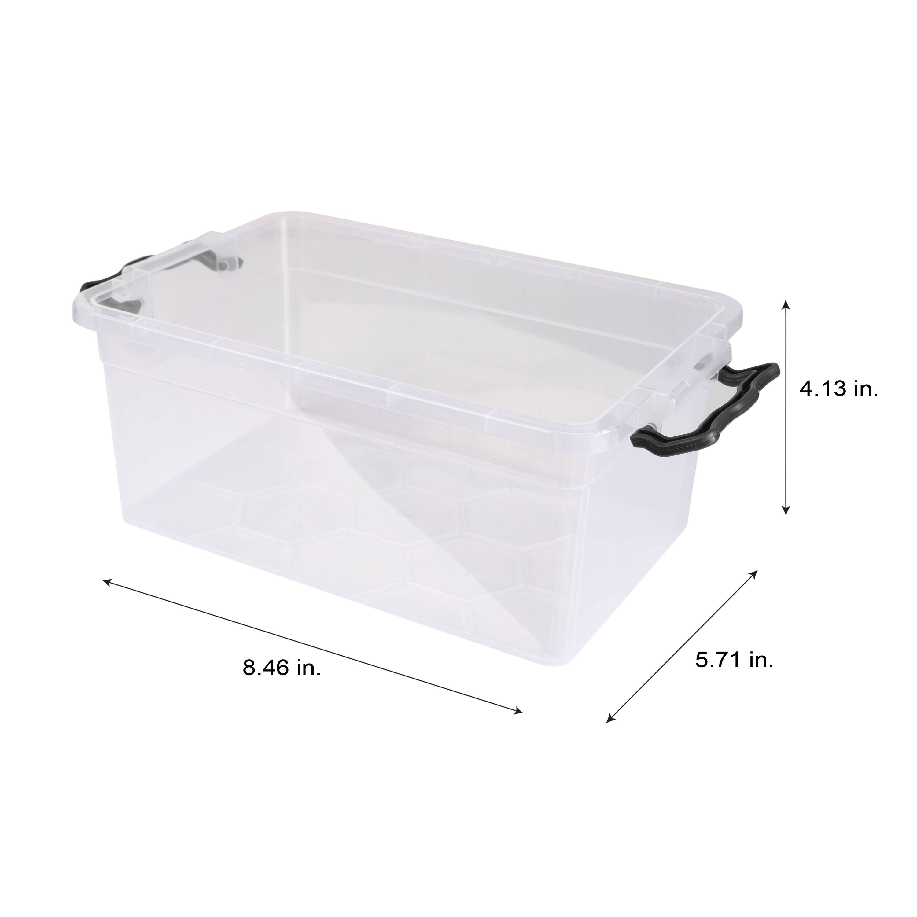 Simplify 1.75L Clear Stackable Storage Bin with Handle