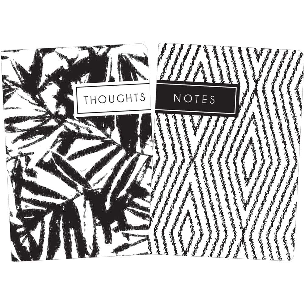 JAM Paper Bohemian Indigo Lightweight Hardcover Notebook, 2ct.