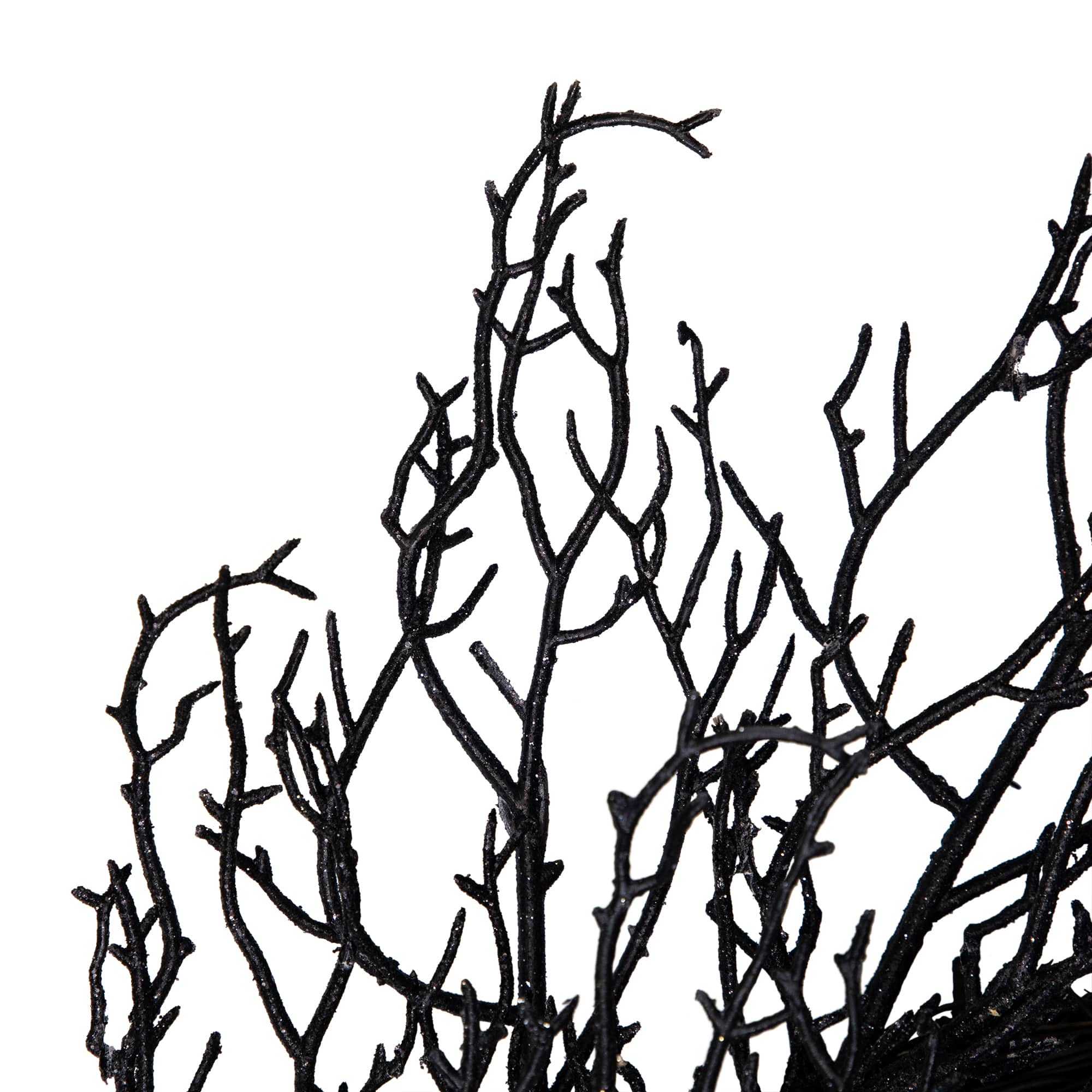 24" Black Halloween Twig Wreath