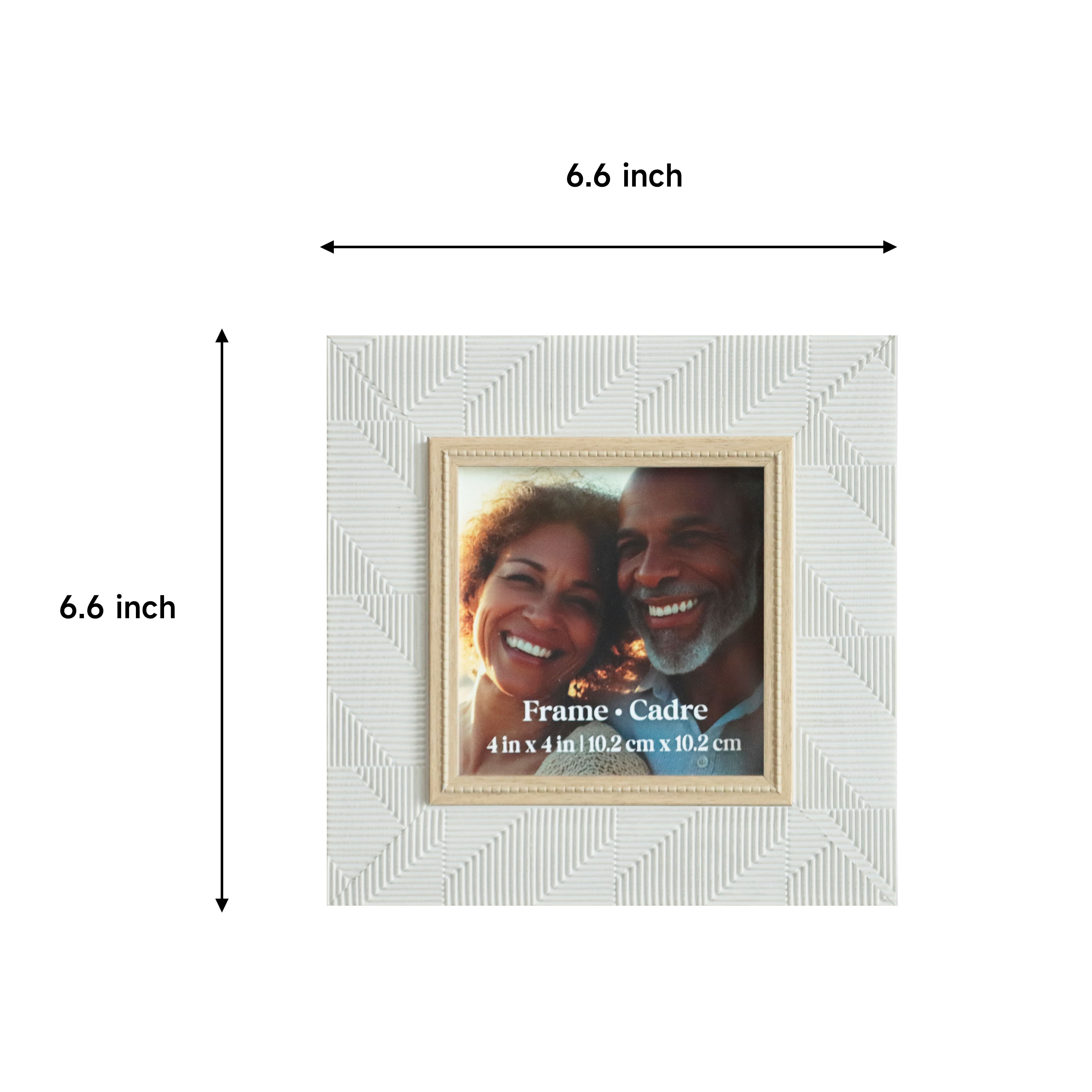 4" x 4" White Embossed Frame by Ashland®
