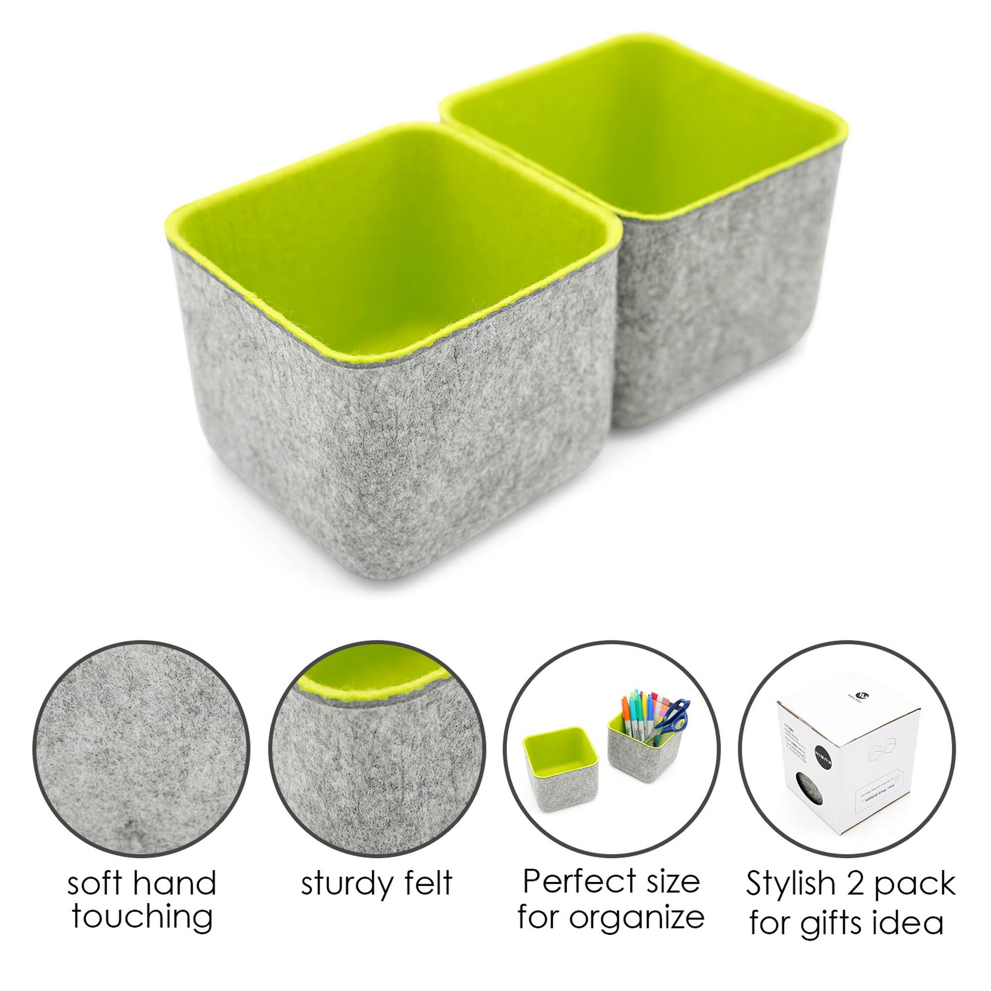 Welaxy Felt 2 Piece Storage Cubes