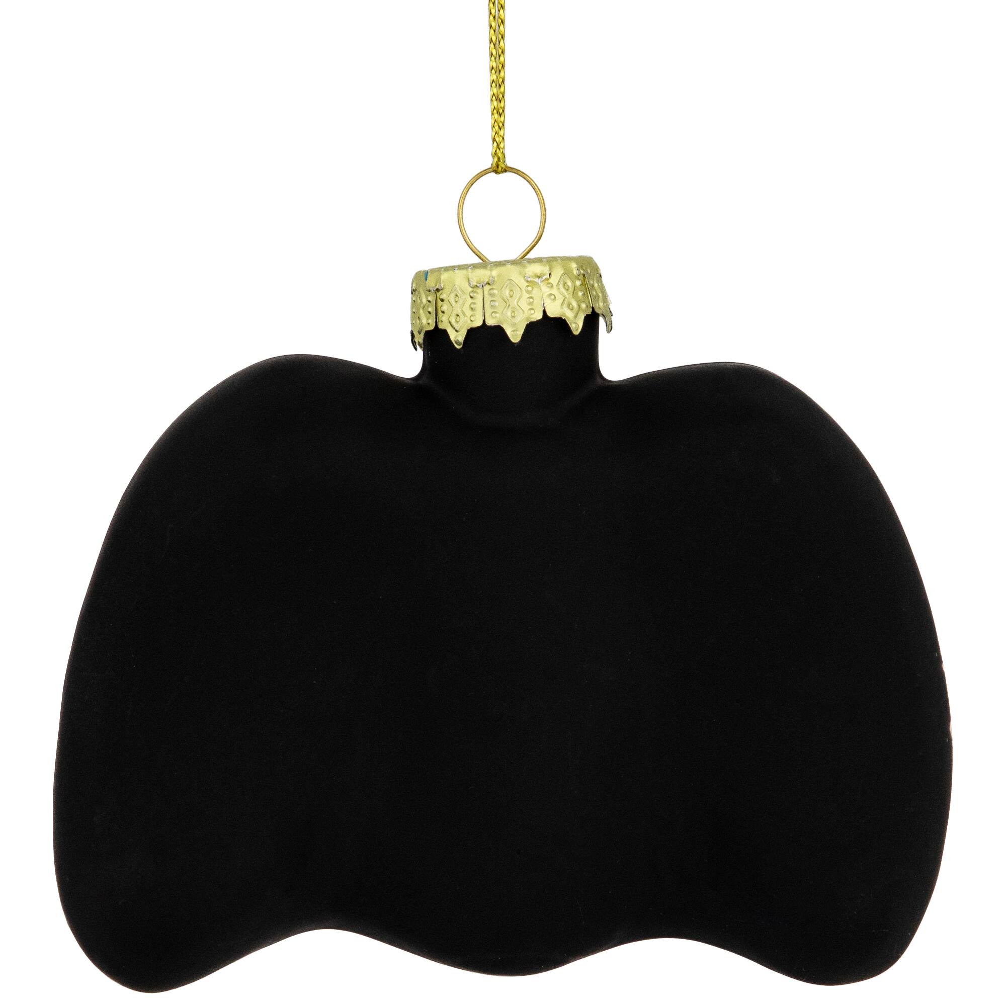 Game Controller Glass Christmas Hanging Ornament - 4" - Black