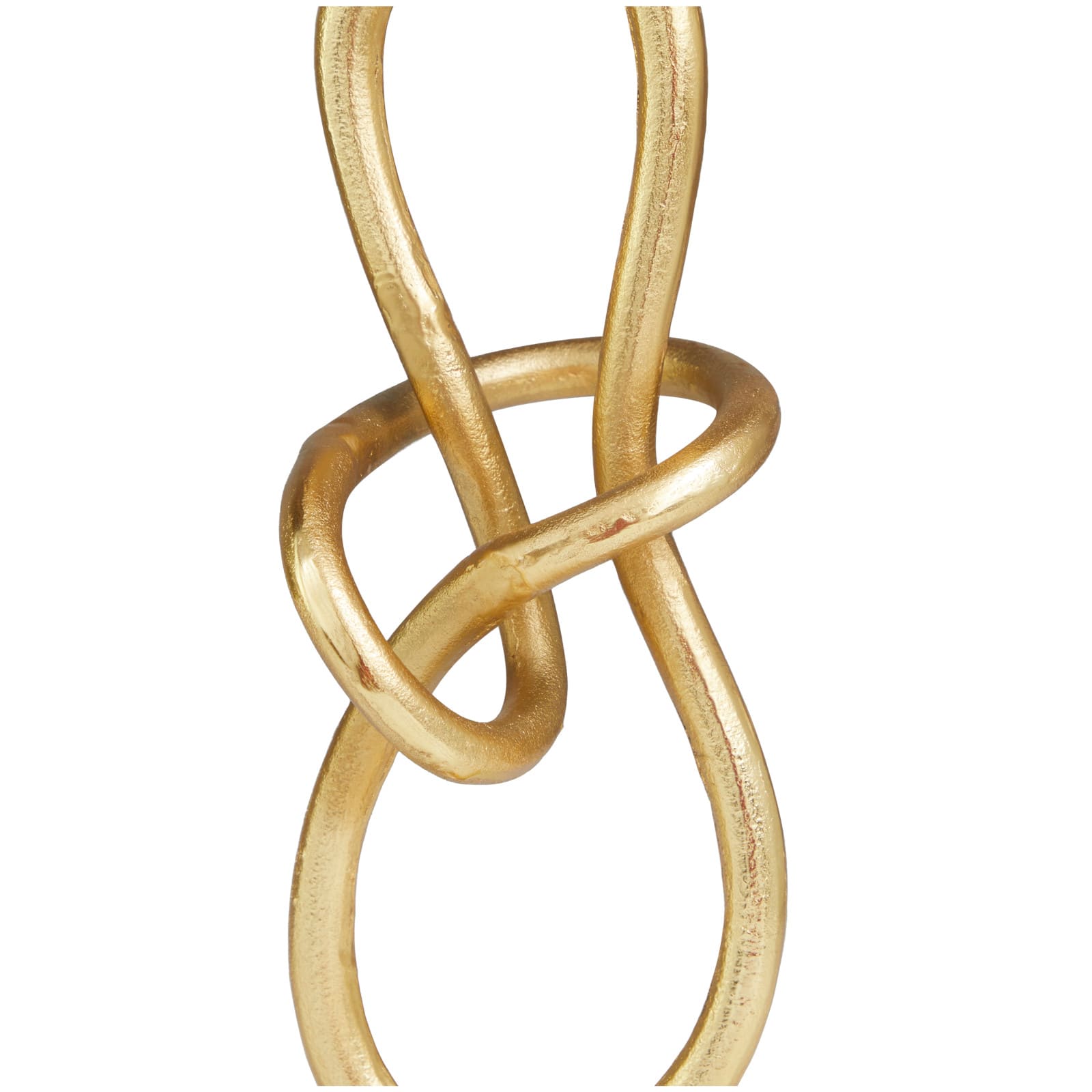 15" Golden Aluminum Abstract Sculpture Décor