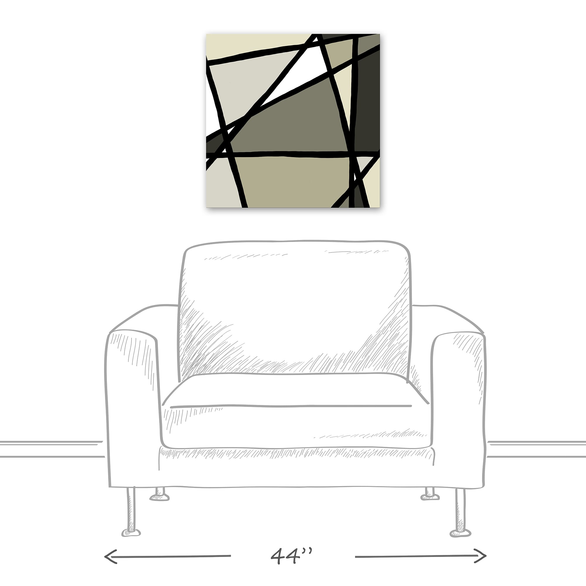 Neutral Modern Abstract 24" x 24" Canvas Wall Art
