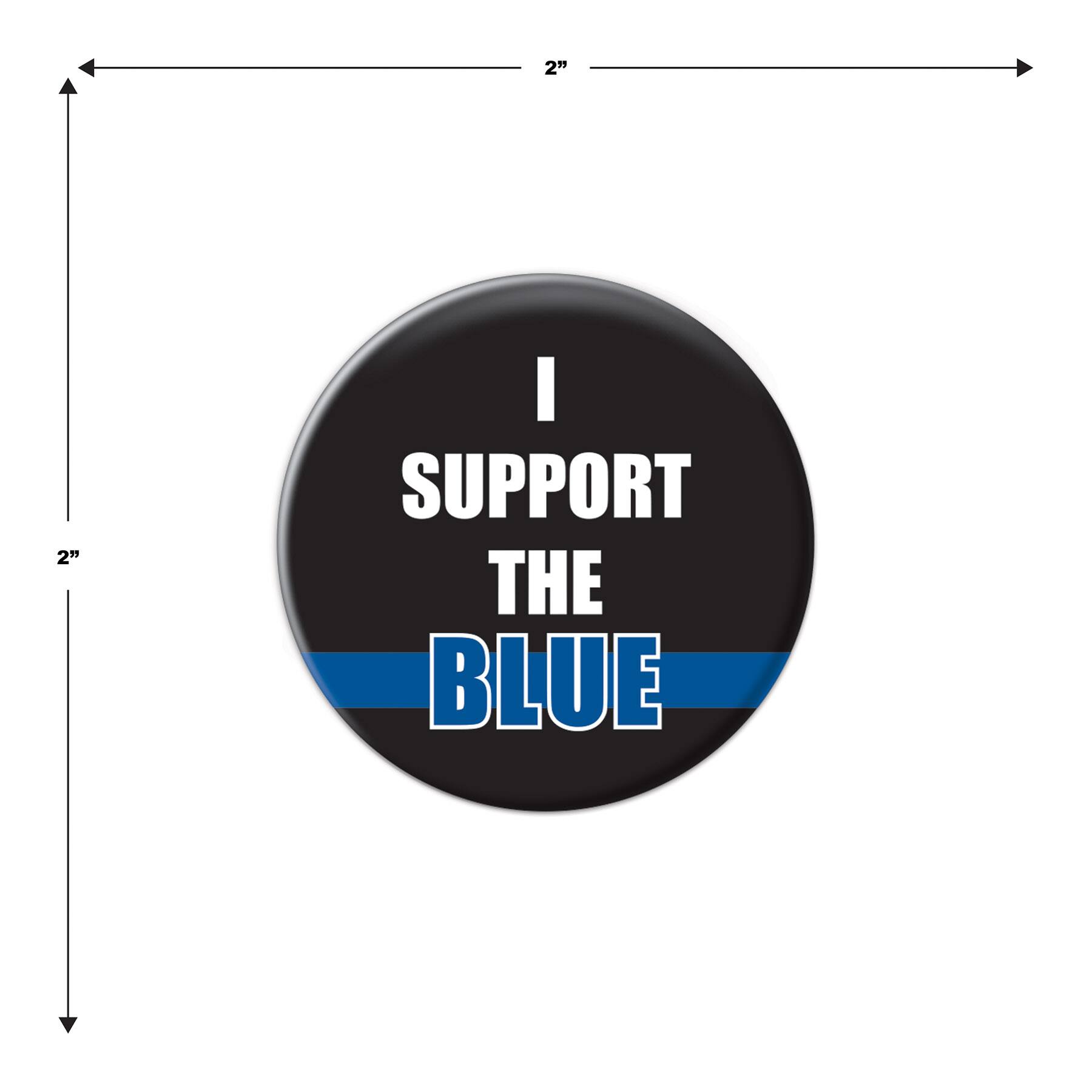 Beistle 2" I Support The Blue Buttons, 6ct.