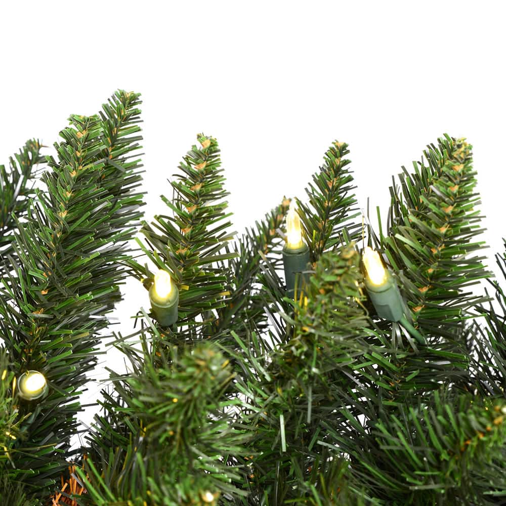 6.5ft. Pre-Lit Durham Pole Pine Artificial Christmas Tree, Warm White Dura-Lit® LED Lights