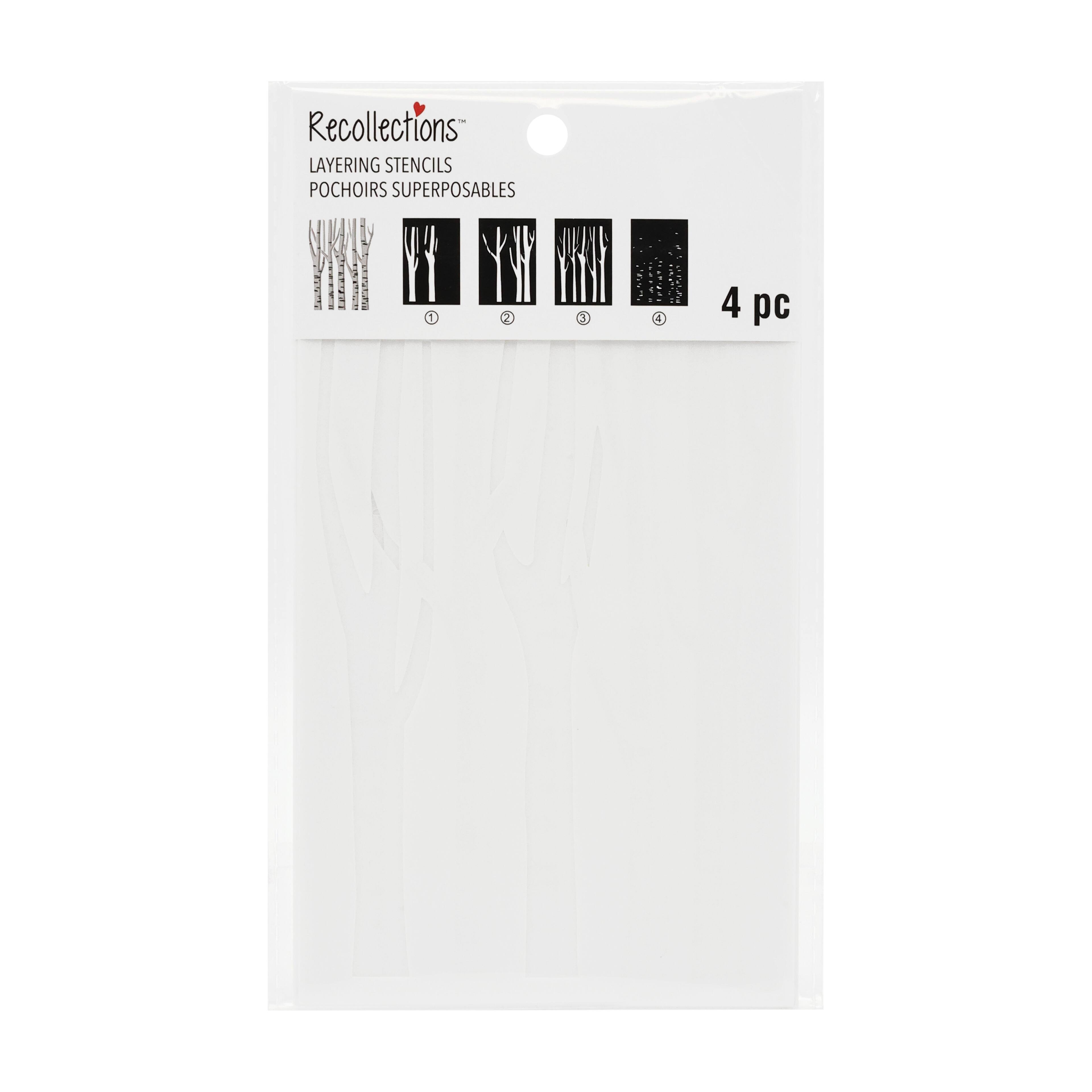 4" x 6" Birch Tree Print Layering Stencil Set by Recollections™