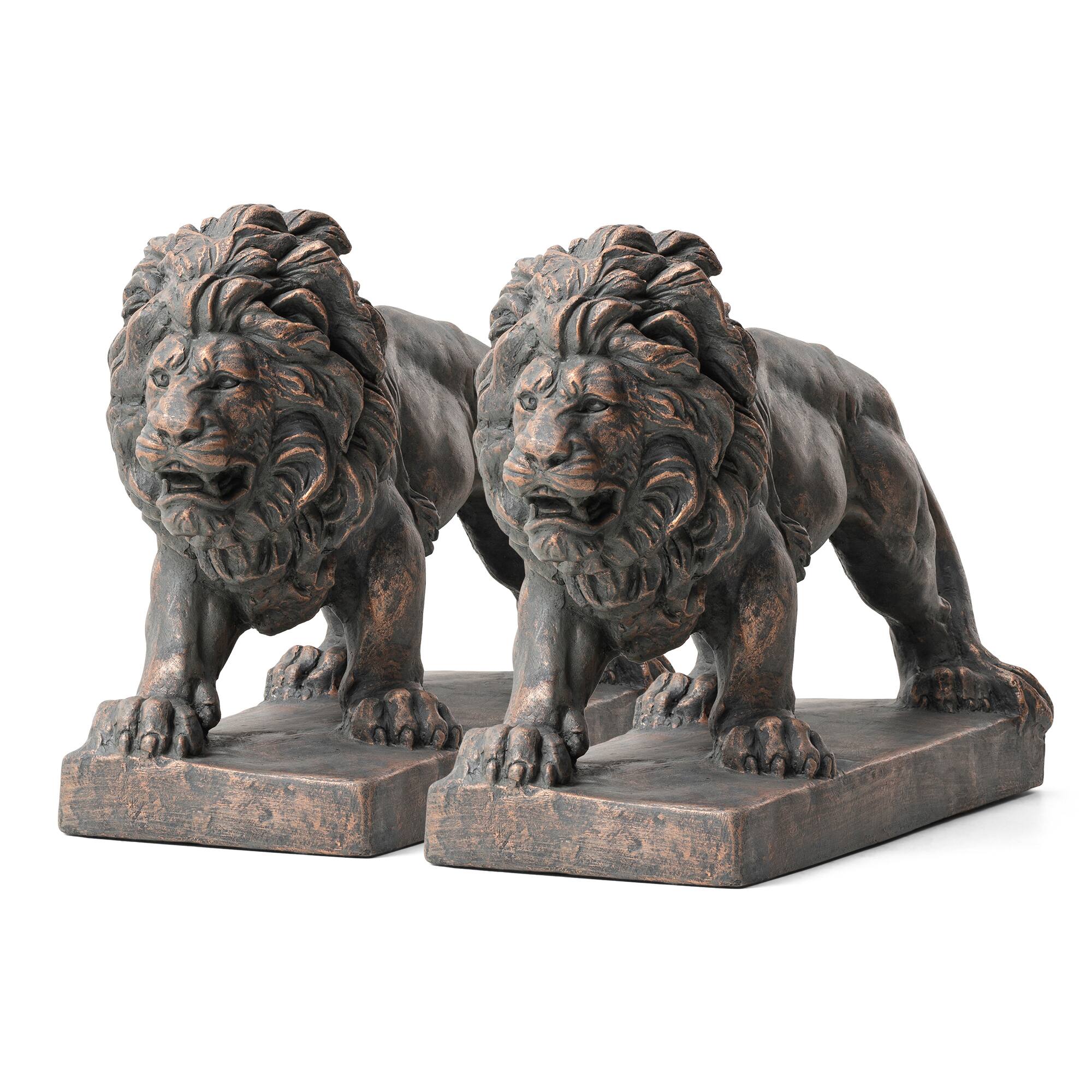 Glitzhome® 24.5" Walking Lion Garden Statue