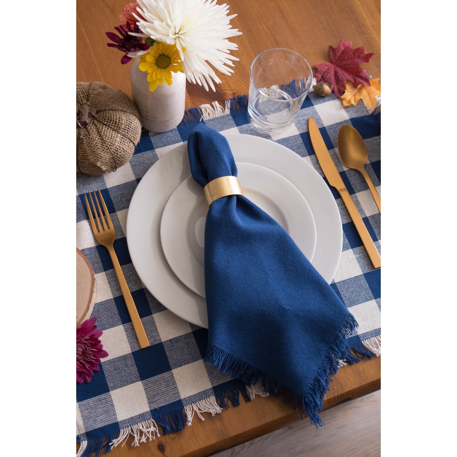DII® Gold Round Painted Napkin Rings, 6ct. 