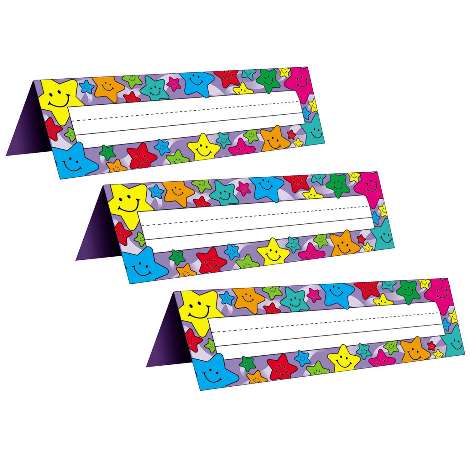 Teacher Created Resources® Happy Stars Tented Name Plates, 3 Packs of 36