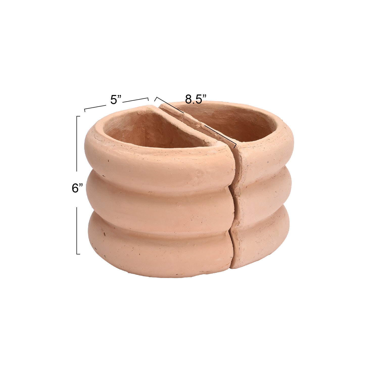 Hello Honey® Terracotta Half Circle Vase Bookends, 2ct.
