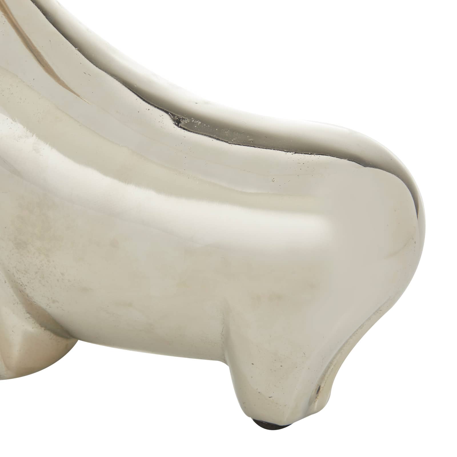 Silver Aluminum Contemporary Bulls Sculpture, Set of 2" 11", 8"