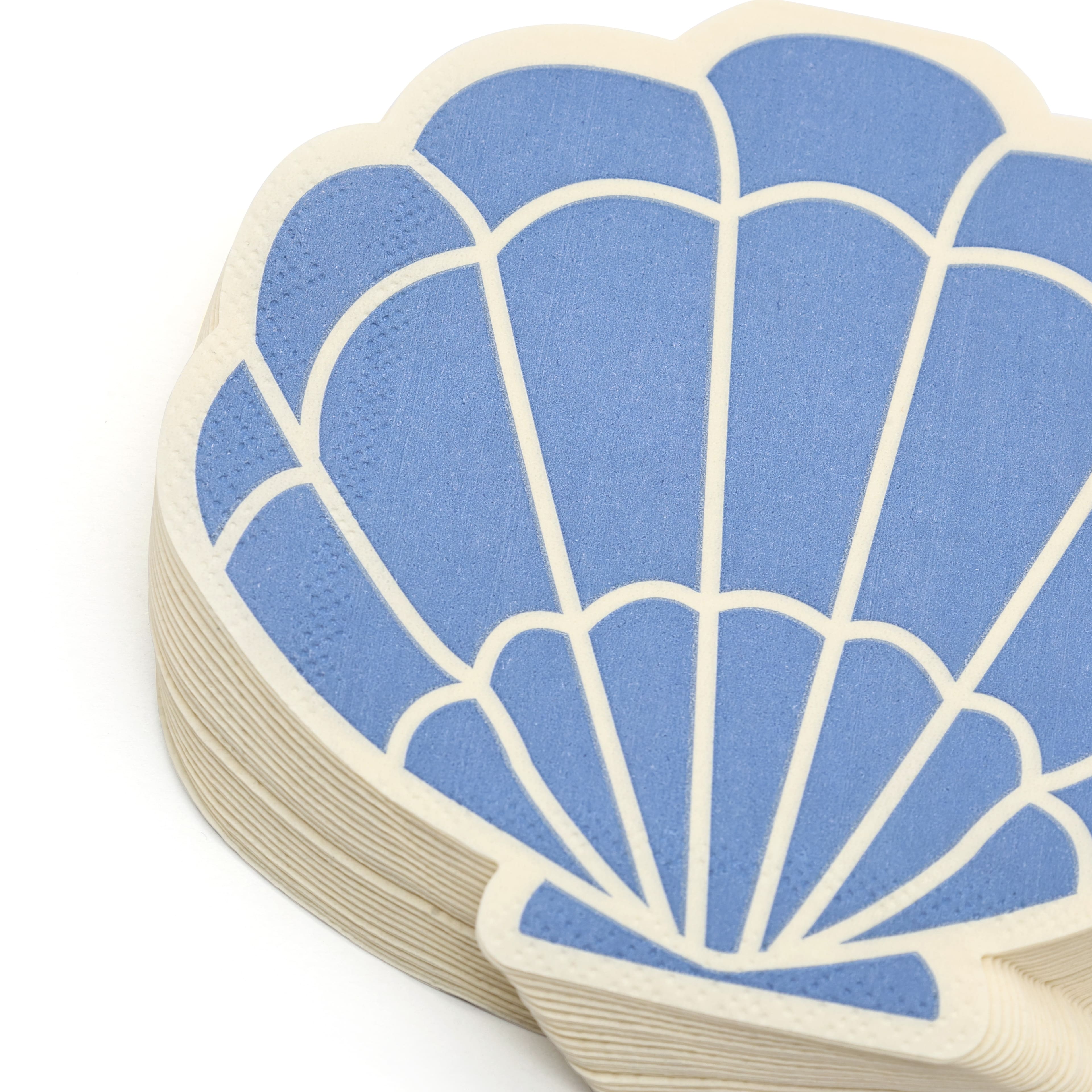 Modern Coast Seashell Shaped Beverage Napkins, 20ct. by Celebrate It™