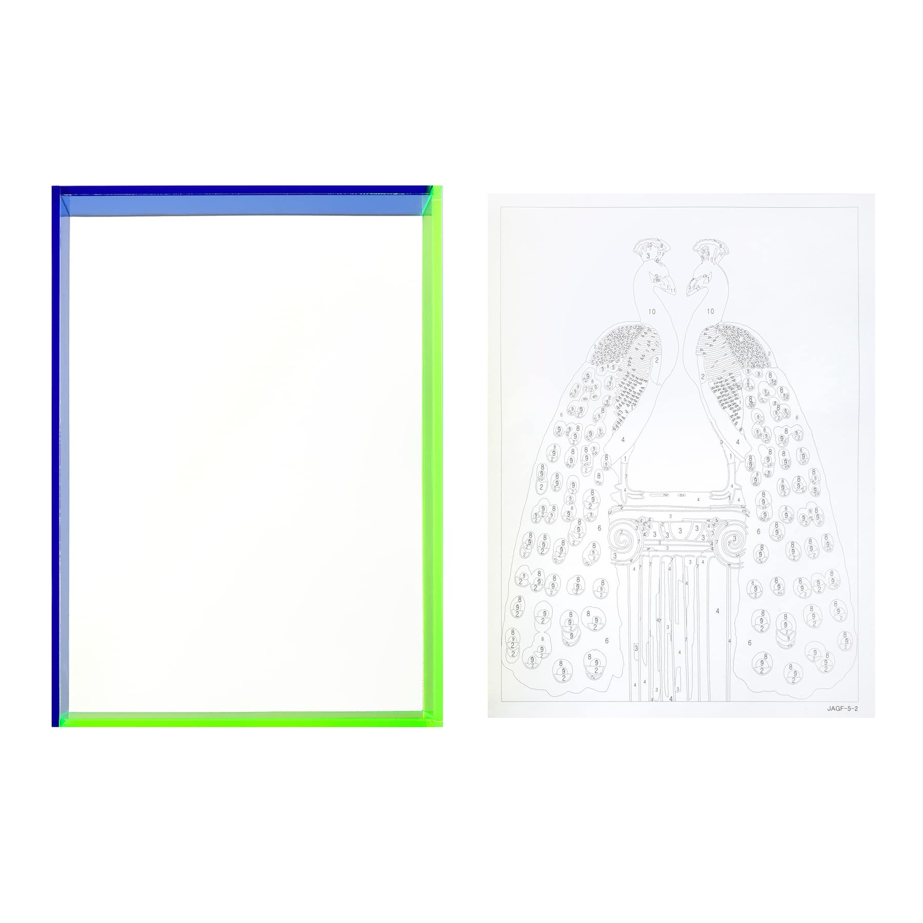 Jonathan Adler x Michaels 5" x 7" Peacocks Paint-By-Number Acrylic Surface Kit