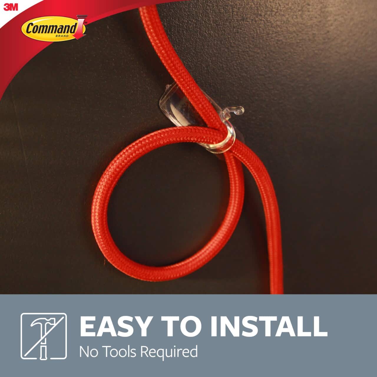 Command™ Clear Large Cord Clips