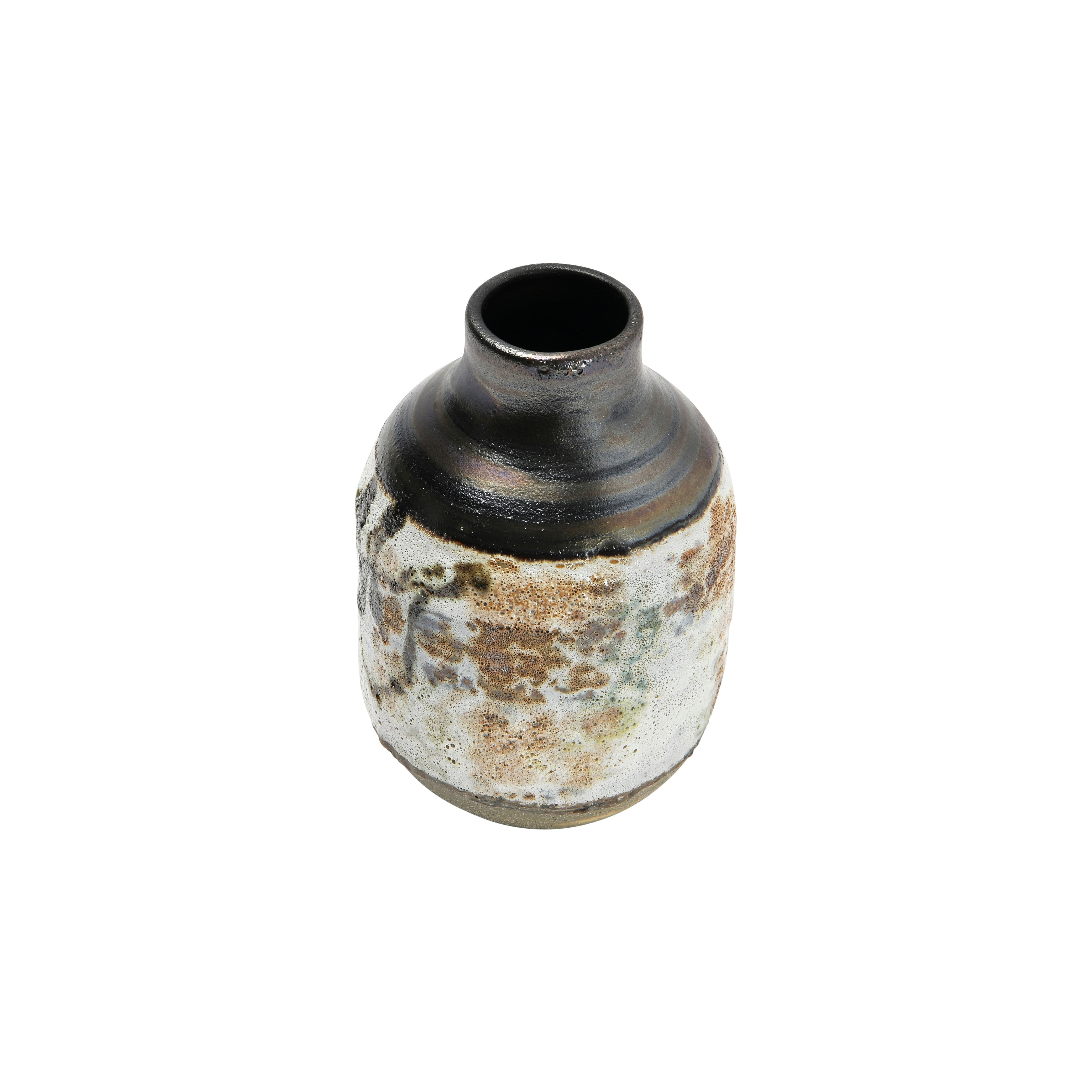 Hello Honey® 6" Neutral Hand Painted Stoneware Vase