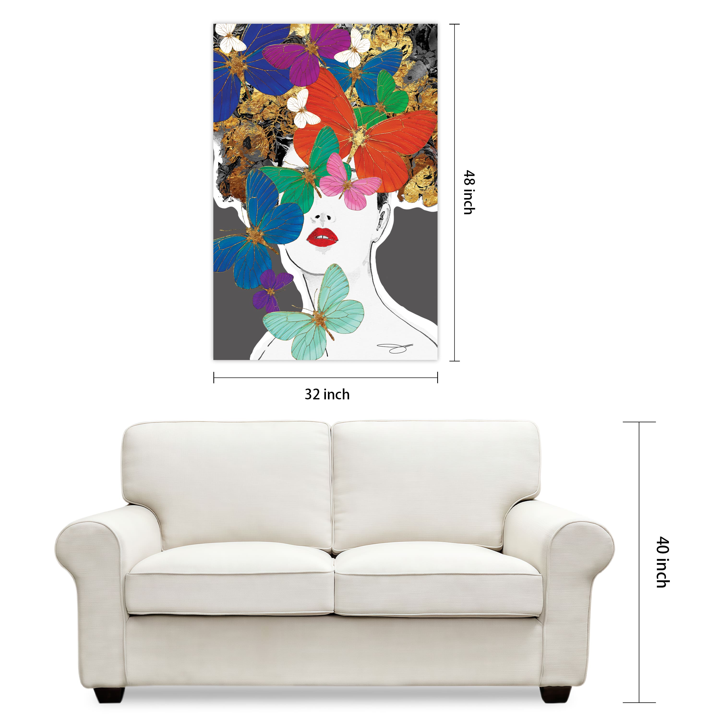Empire Art Direct 48" x 32" Blindfolded Frameless Free Floating Printed Tempered Glass Wall Art