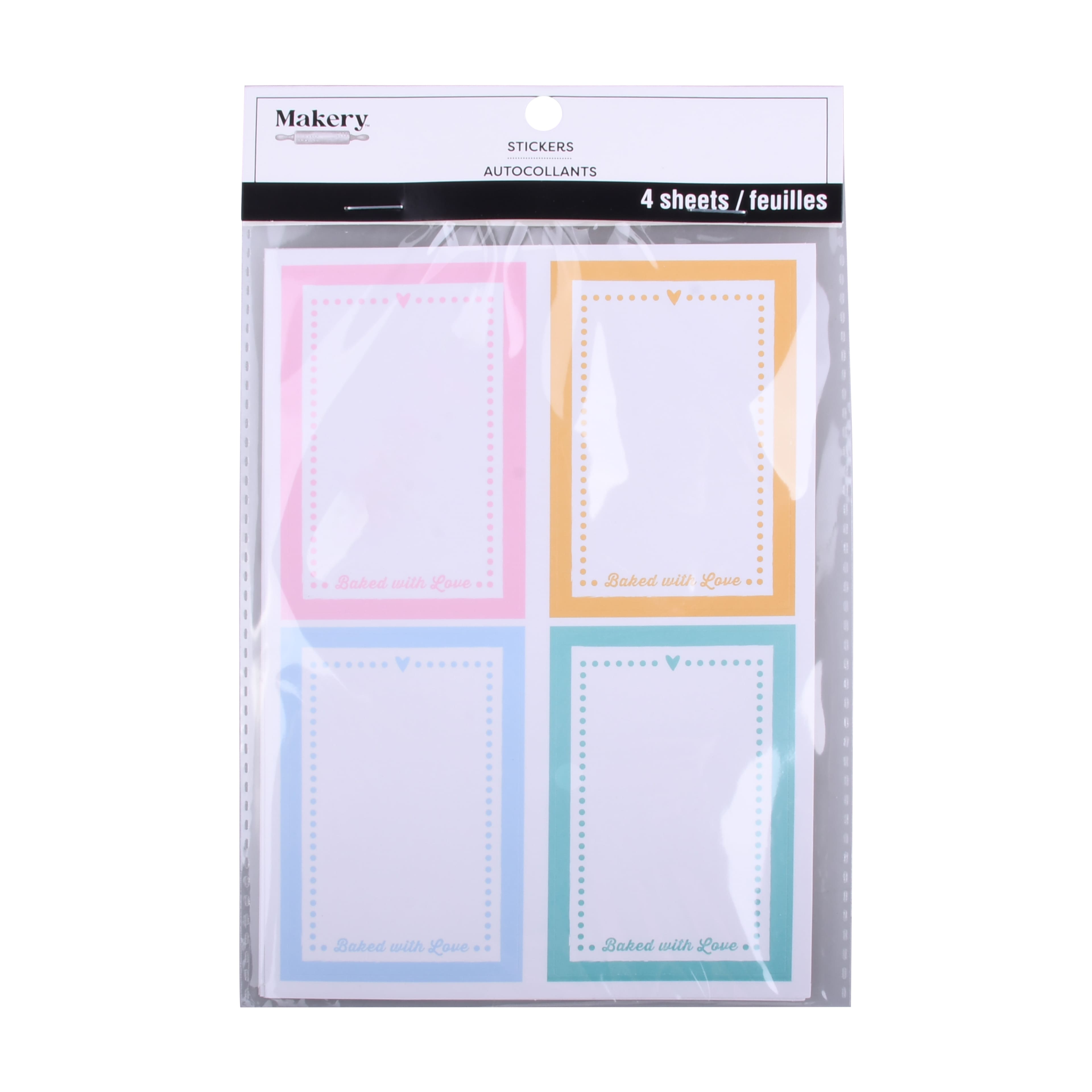 Baked With Love Rectangle Stickers, 16ct. by Makery™