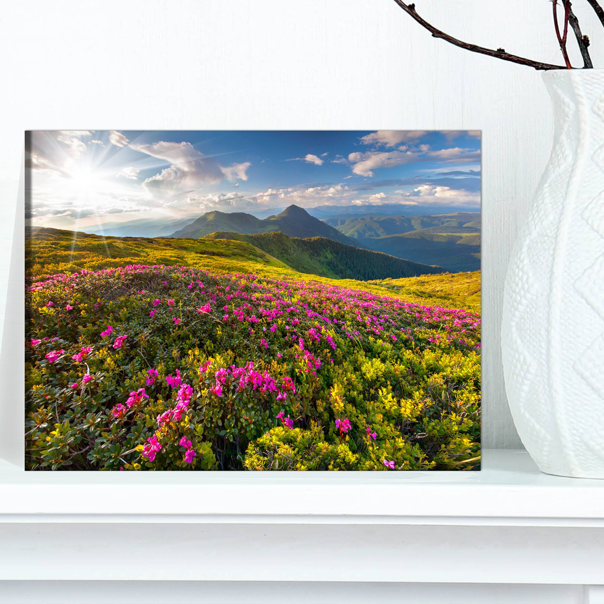 Designart - Summer Day Rhododendron Flowers